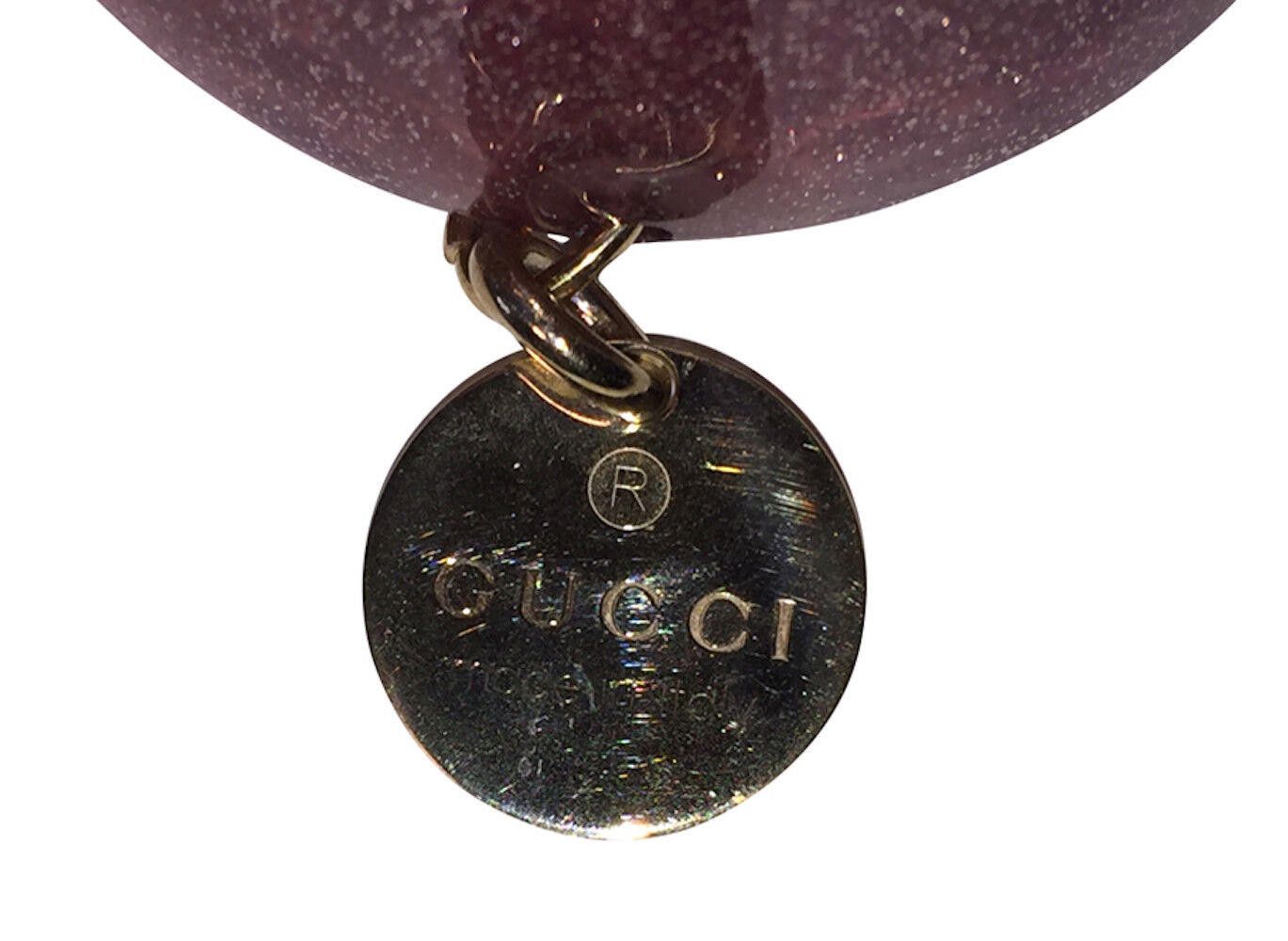 Gucci Gucci Glittered Pink Lucite Cuff Bracelet Size ONE SIZE - 6 Thumbnail