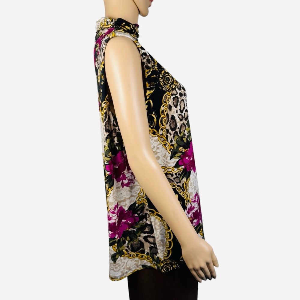 Other Susan Graver Printed Liquid Knit High Neck Sleeveless Top A Size XL / US 12-14 / IT 48-50 - 3 Thumbnail