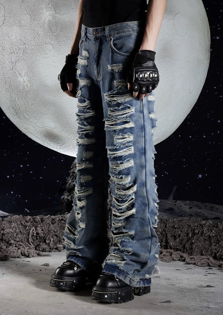 Japanese Brand × Vintage Avant grade retro punk faded distressed grunge jeans pants Size US 30 / EU 46 - 2 Thumbnail