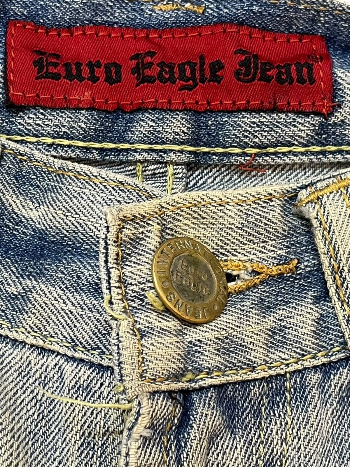 Japanese Brand Vintage Euro Eagle Vision Ripped Grunge Distressed Denjm Size US 29 - 5 Thumbnail