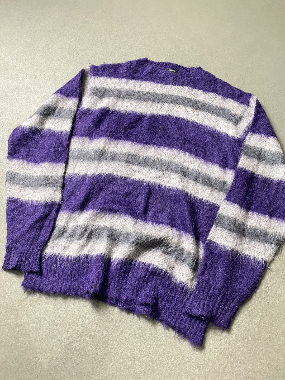 Hysteric Glamour × If Six Was Nine × Japanese Brand Ratrace Mohair Striped Knit Sweater Size US L / EU 52-54 / 3 - 3 Thumbnail