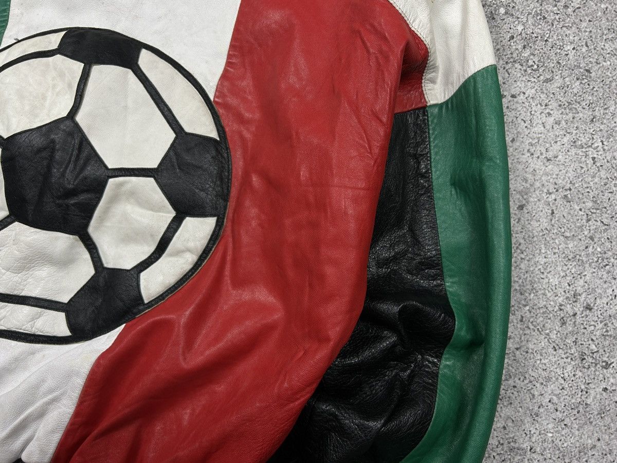 Mexicana × Vintage 1996 Mexico World Cup Usa Leather Jacket Size US L / EU 52-54 / 3 - 17 Thumbnail