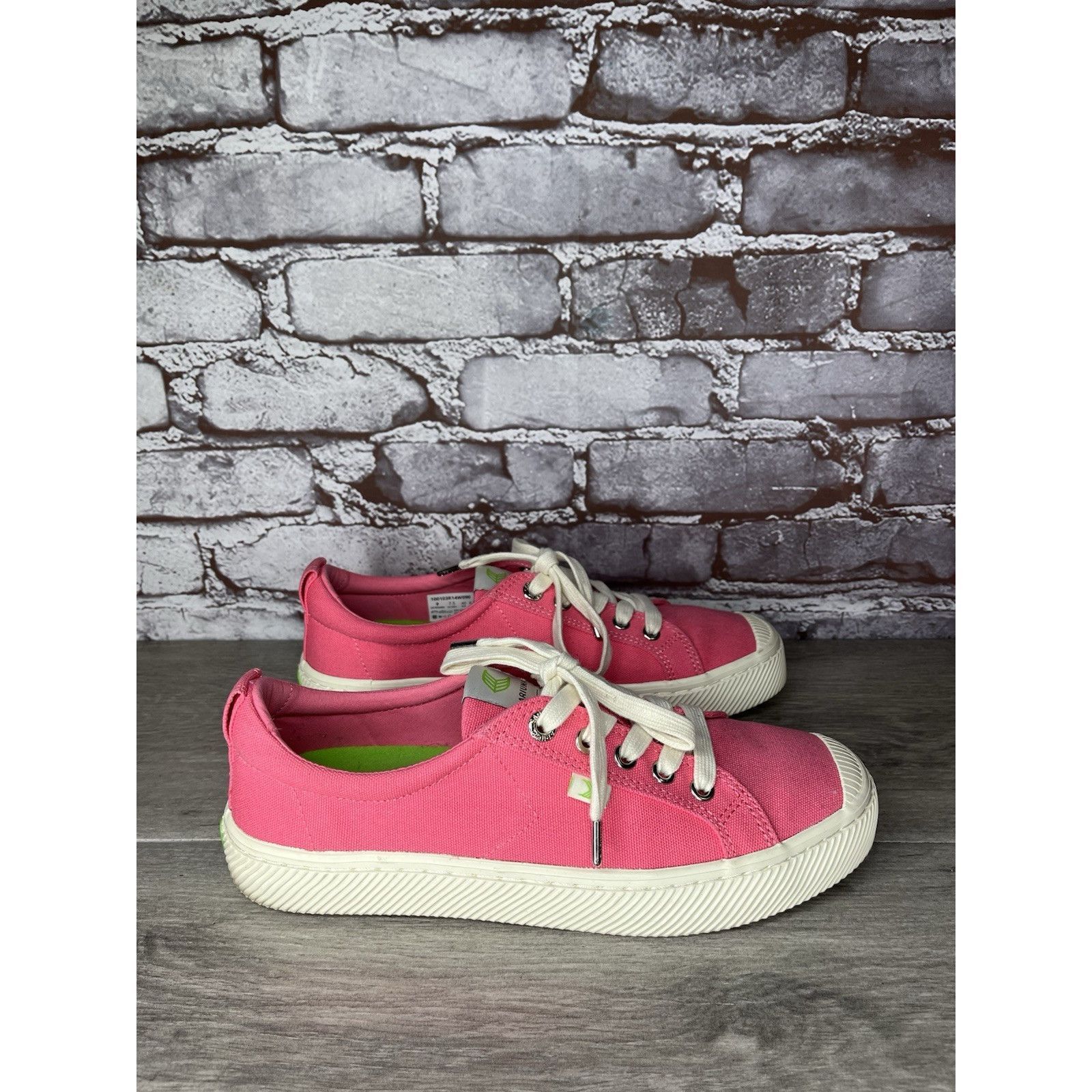 Frescobol Carioca Cariuma OCA Pink Lemonade Canvas Sneakers Shoes Women Sz 9M Size US 9 / EU 42 - 13 Thumbnail