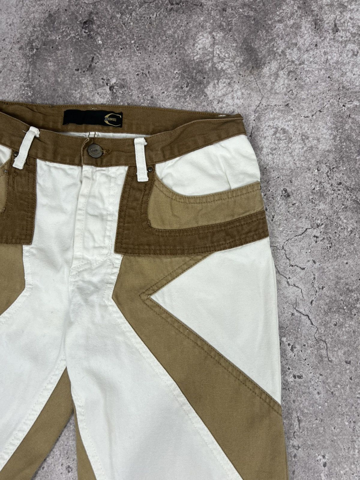 Just Cavalli Just Cavalli Geometrical Patchwork Jeans Pants Size 32" / US 10 / IT 46 - 5 Thumbnail