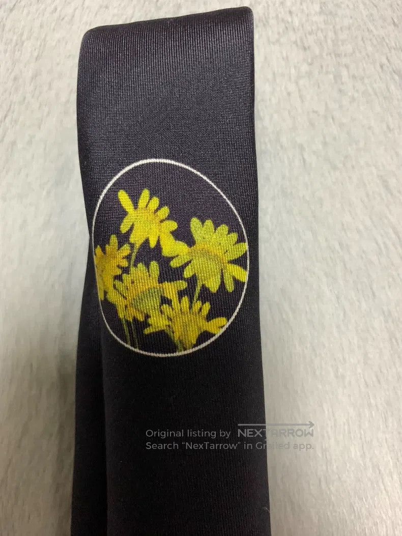 Dior Dior Black Floral Tie Size ONE SIZE - 3 Thumbnail