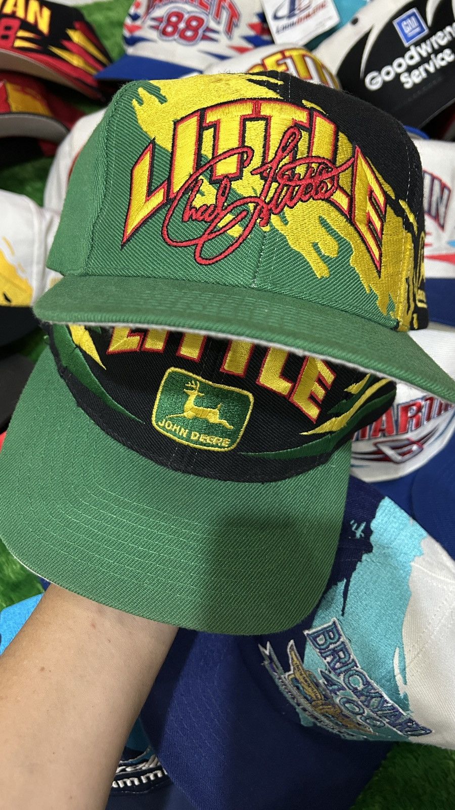 Logo Athletic Vintage Chad Little John Deere Splash Logo Athletic Hat Size ONE SIZE - 2 Thumbnail
