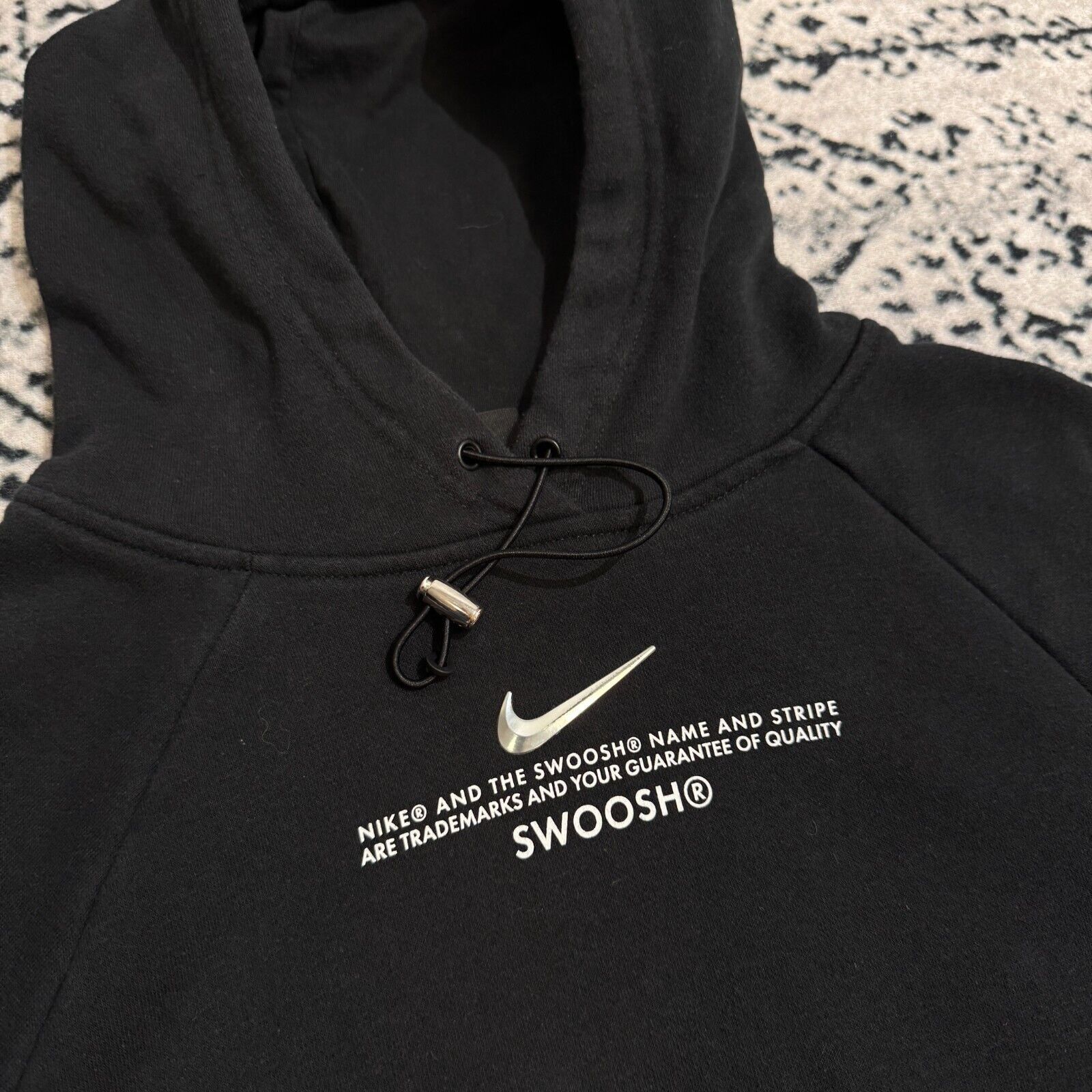Nike × Vintage Nike Black Cotton Hoodie Size S 90s Multi Swoosh Rare Nocta Size US S / EU 44-46 / 1 - 5 Thumbnail