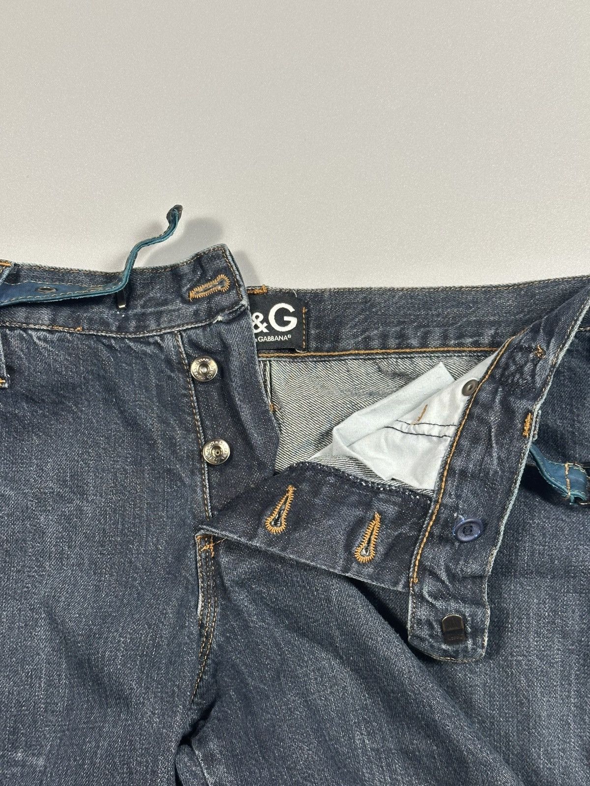Dolce & Gabbana F/W2004 Dolce & Gabbana Biker Straight Leg Blue Denim Jeans Size US 36 / EU 52 - 11 Thumbnail