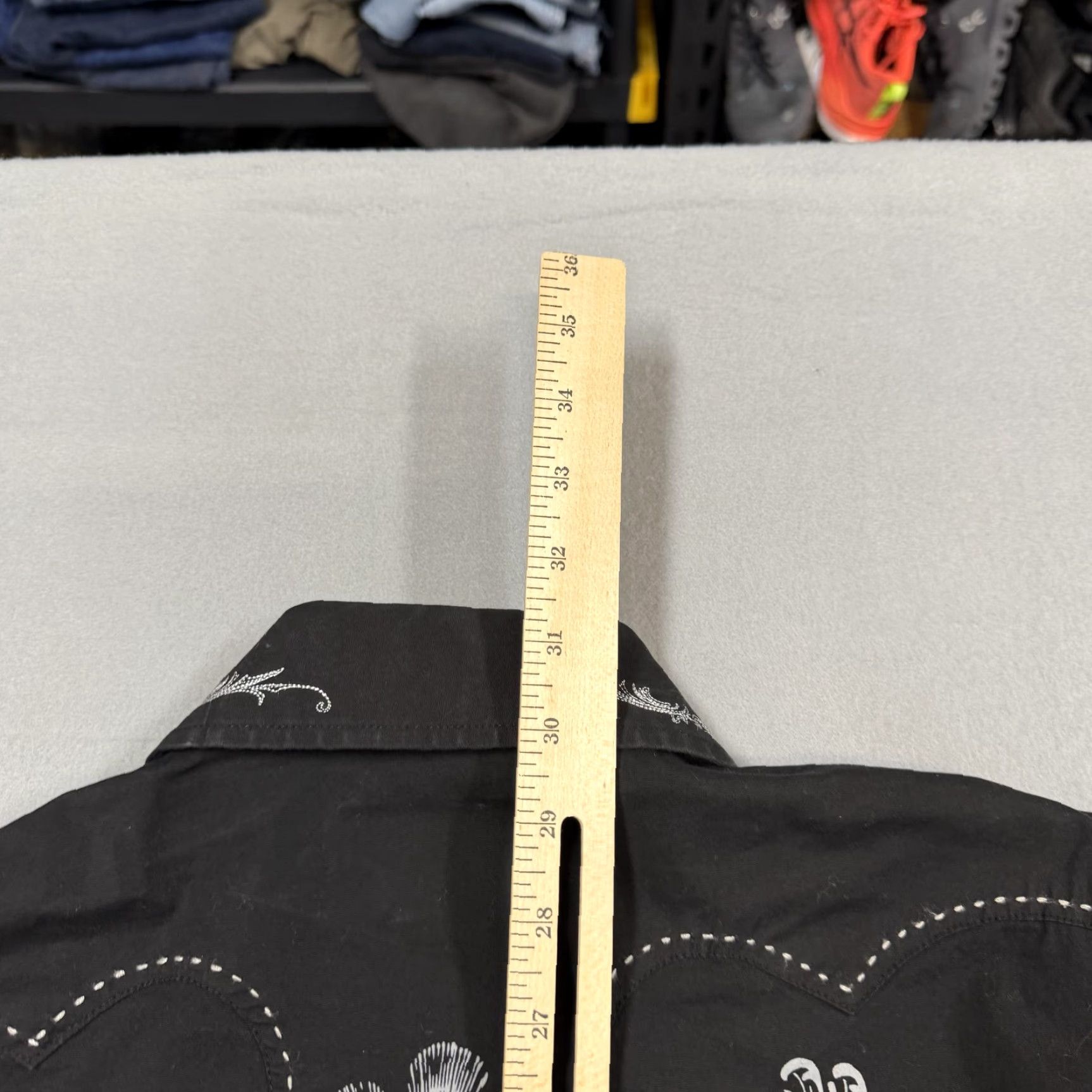 Vintage Adiktd Shirt Mens Medium Black Embroidered Western Rock Snap Button Front Size US M / EU 48-50 / 2 - 7 Thumbnail