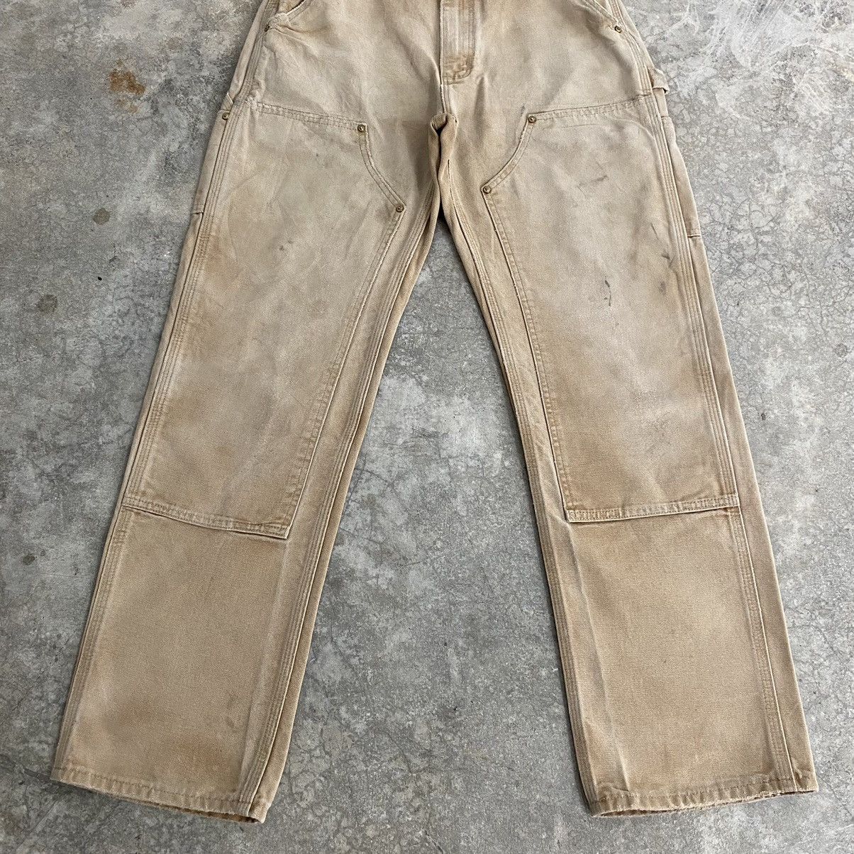 Carhartt Vintage Carhartt Double Knee Faded Tan Carpenter Pants Size US 29 - 5 Thumbnail