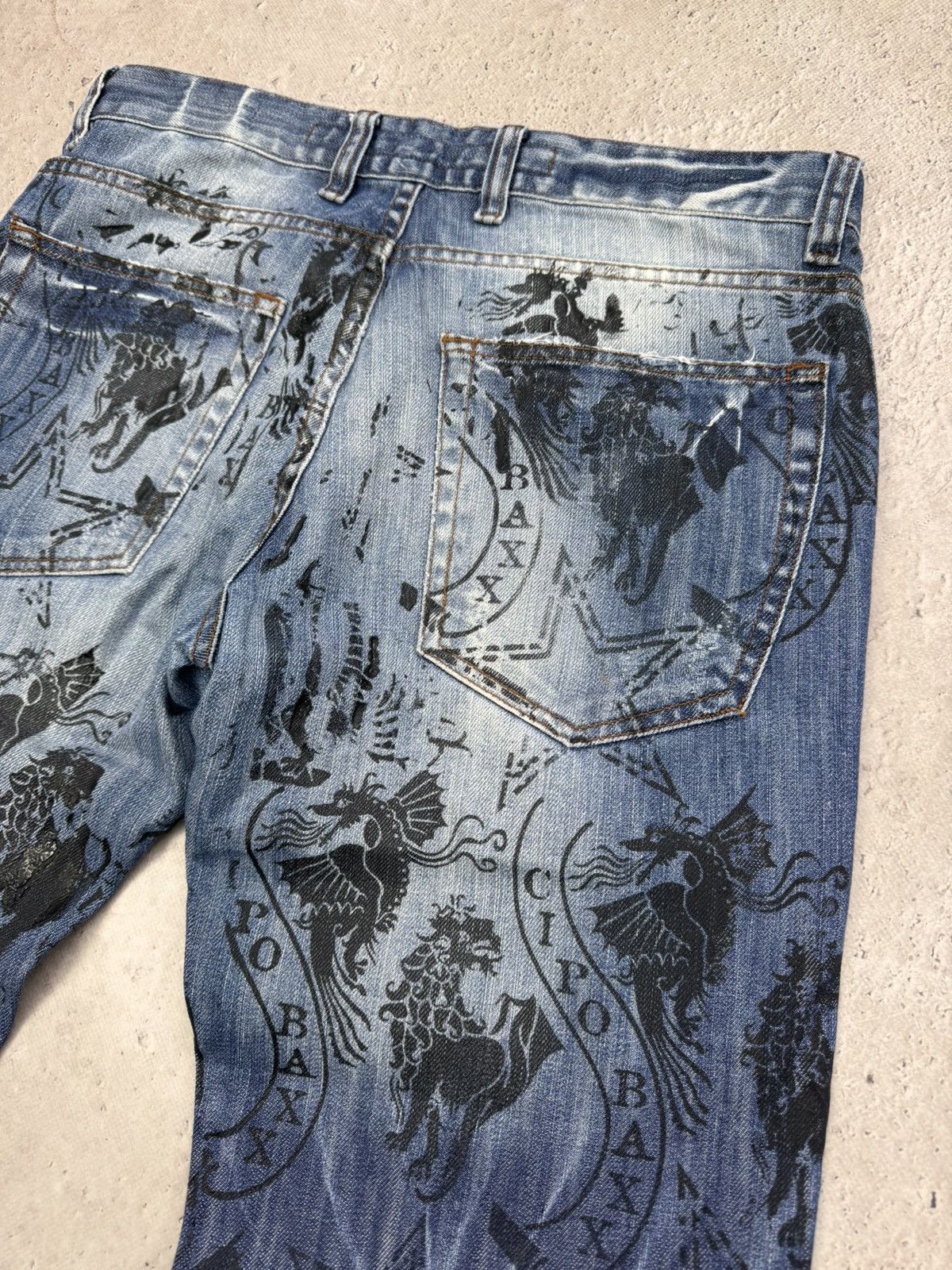 Designer × Ed Hardy Vintage Ed Hardy Style Rhinestones Skeleton Jeans Size US 32 / EU 48 - 12 Thumbnail