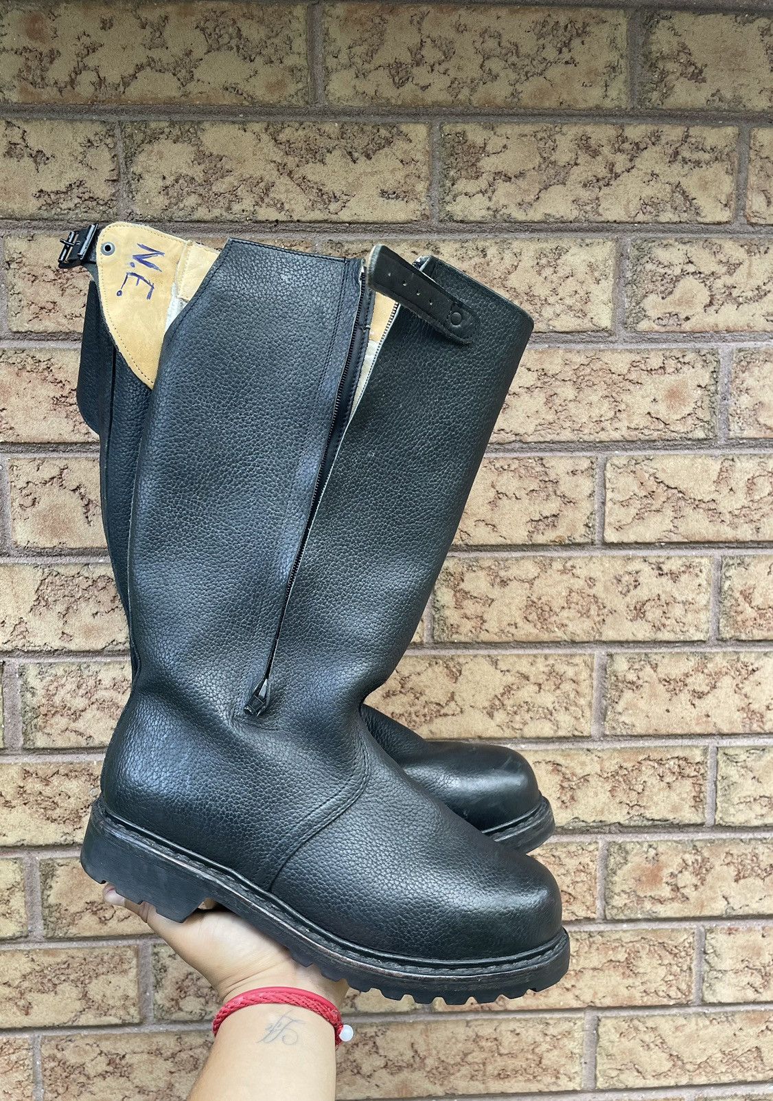 Vintage Ww2 Leather Military Combat Boots W/Lining Size US 10 / EU 43 - 9 Thumbnail
