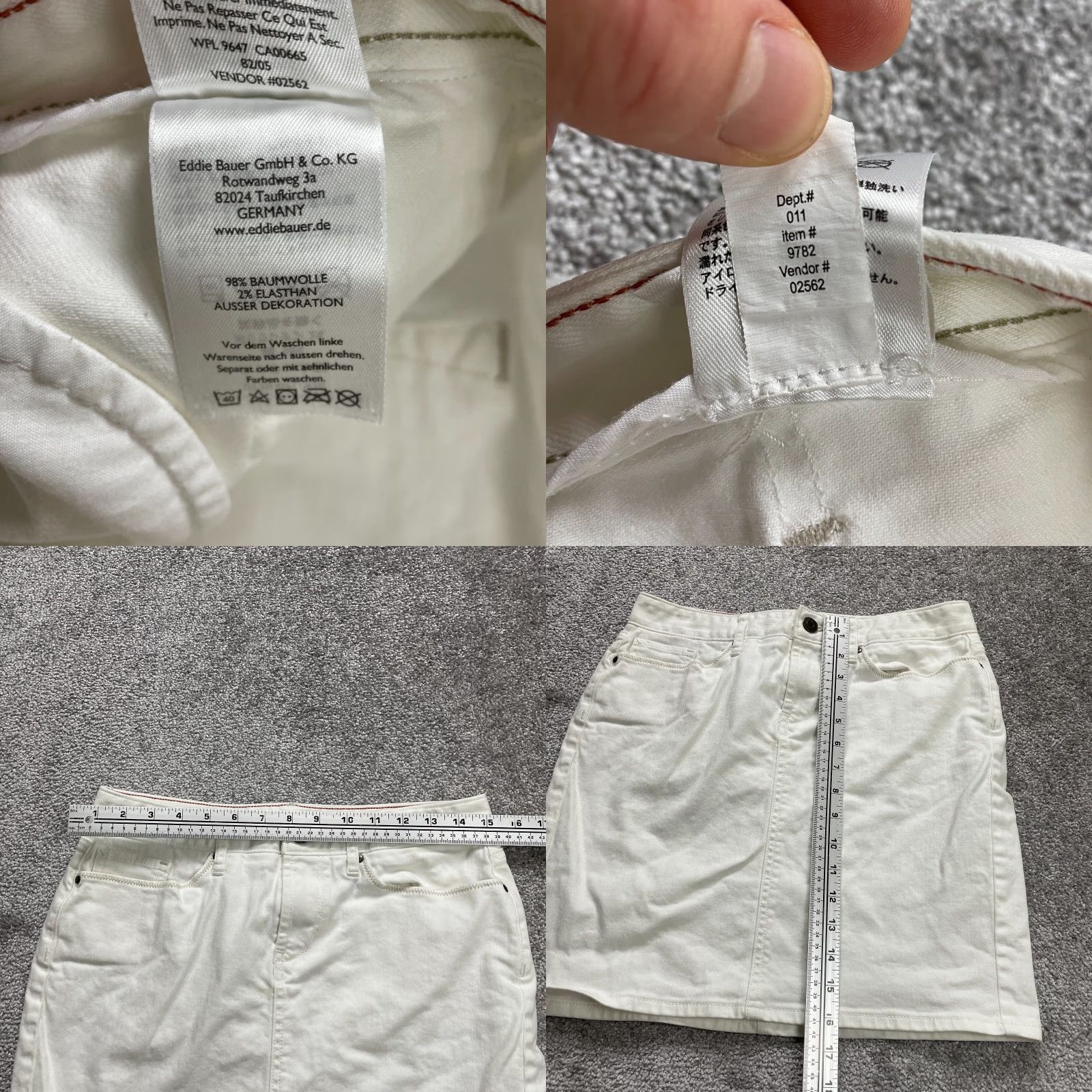 Eddie Bauer Eddie Bauer Denim Mini Skirt Womens 2 Short White Casual Cotton Spandex Pockets 90s Theme Mens? Wait Size 26" / US 2 / IT 38 - 8 Thumbnail
