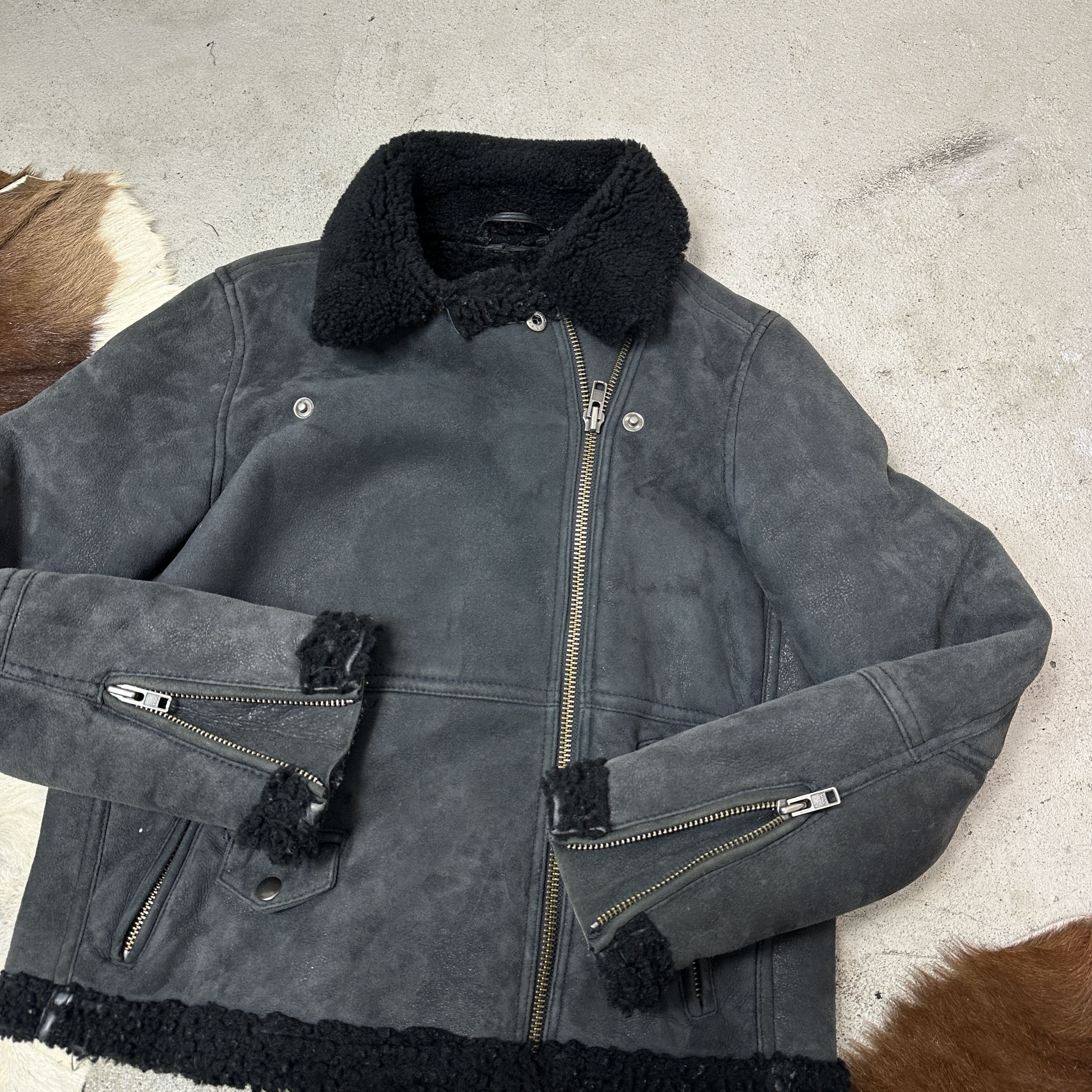 Samsoe Samsoe Vintage Old Money Samsoe Samsoe Real Shearling Jacket 00s Size M / US 6-8 / IT 42-44 - 4 Thumbnail