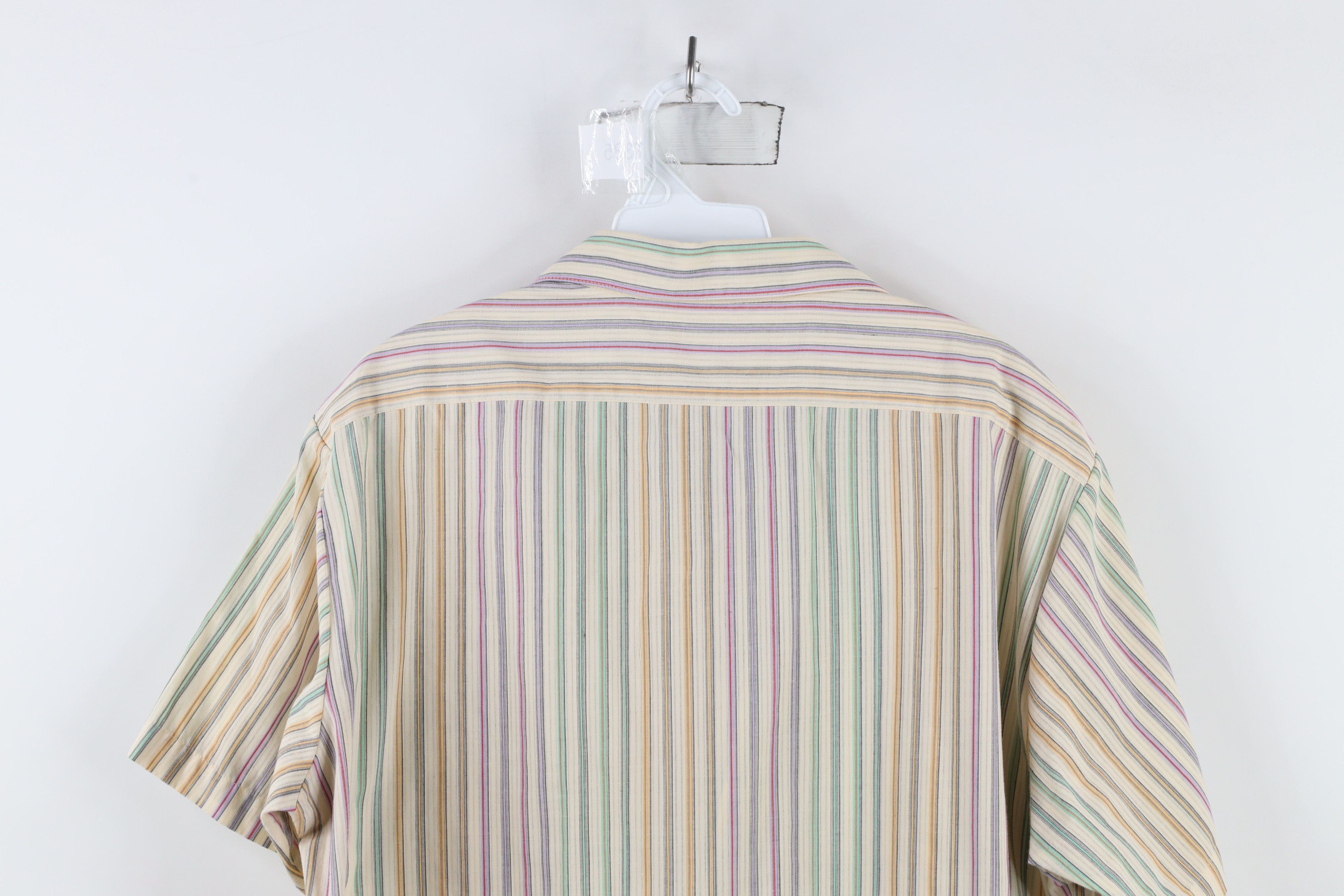 Vintage Vintage 70s Streetwear Collar Rainbow Striped Button Shirt Size US L / EU 52-54 / 3 - 12 Thumbnail