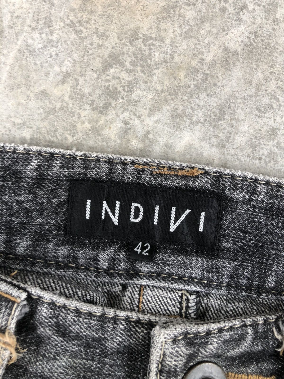 Japanese Brand Japanese Indivi Flared Jeans Distressed Jeans Size US 32 / EU 48 - 16 Thumbnail