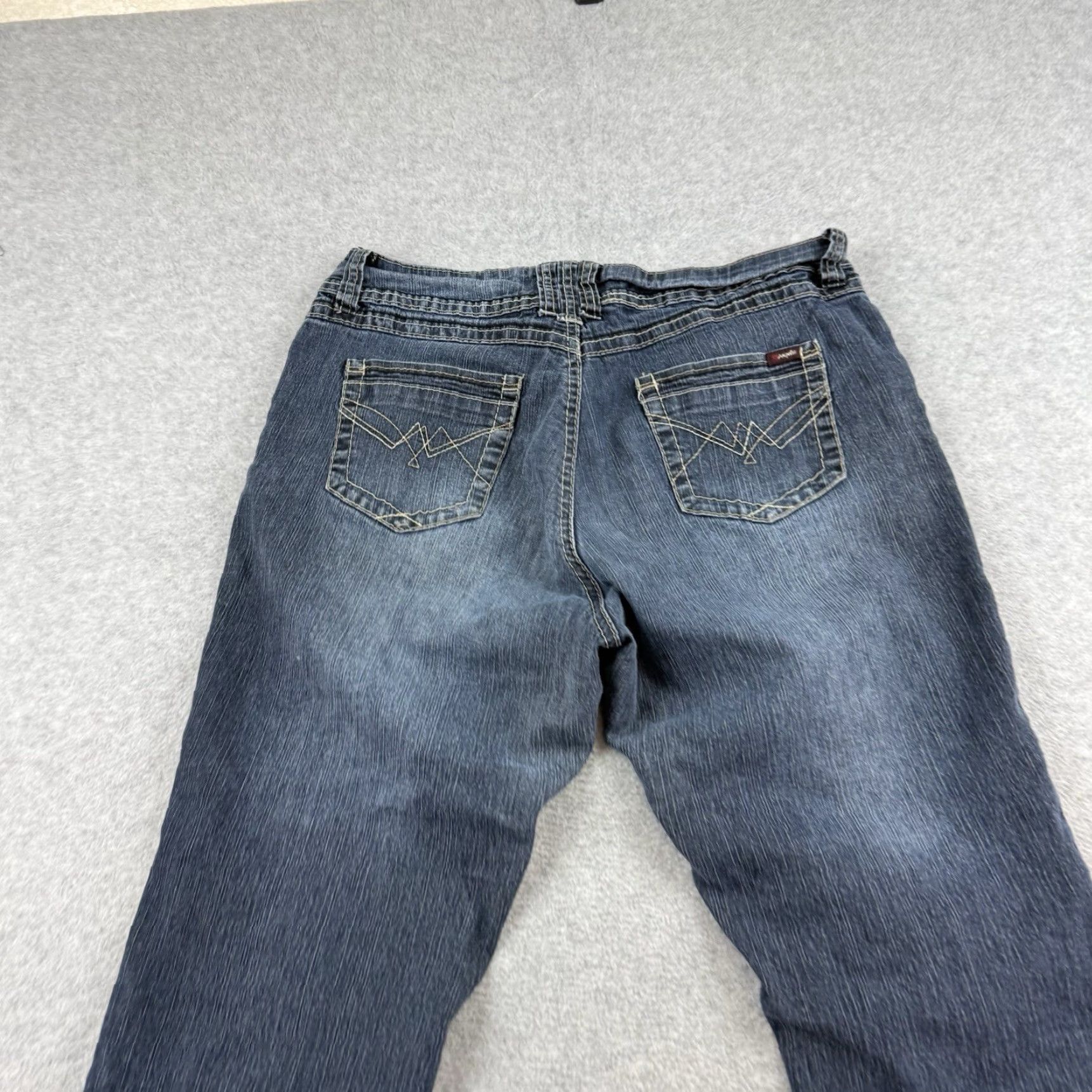 Vintage Angels Jeans Women Size 12 Blue Bootcut Denim Pants Stretch Boot Flared Y2k 00s Jeans Womens Boys Girls Mens Size 24" / US 00 / IT 34 - 3 Thumbnail