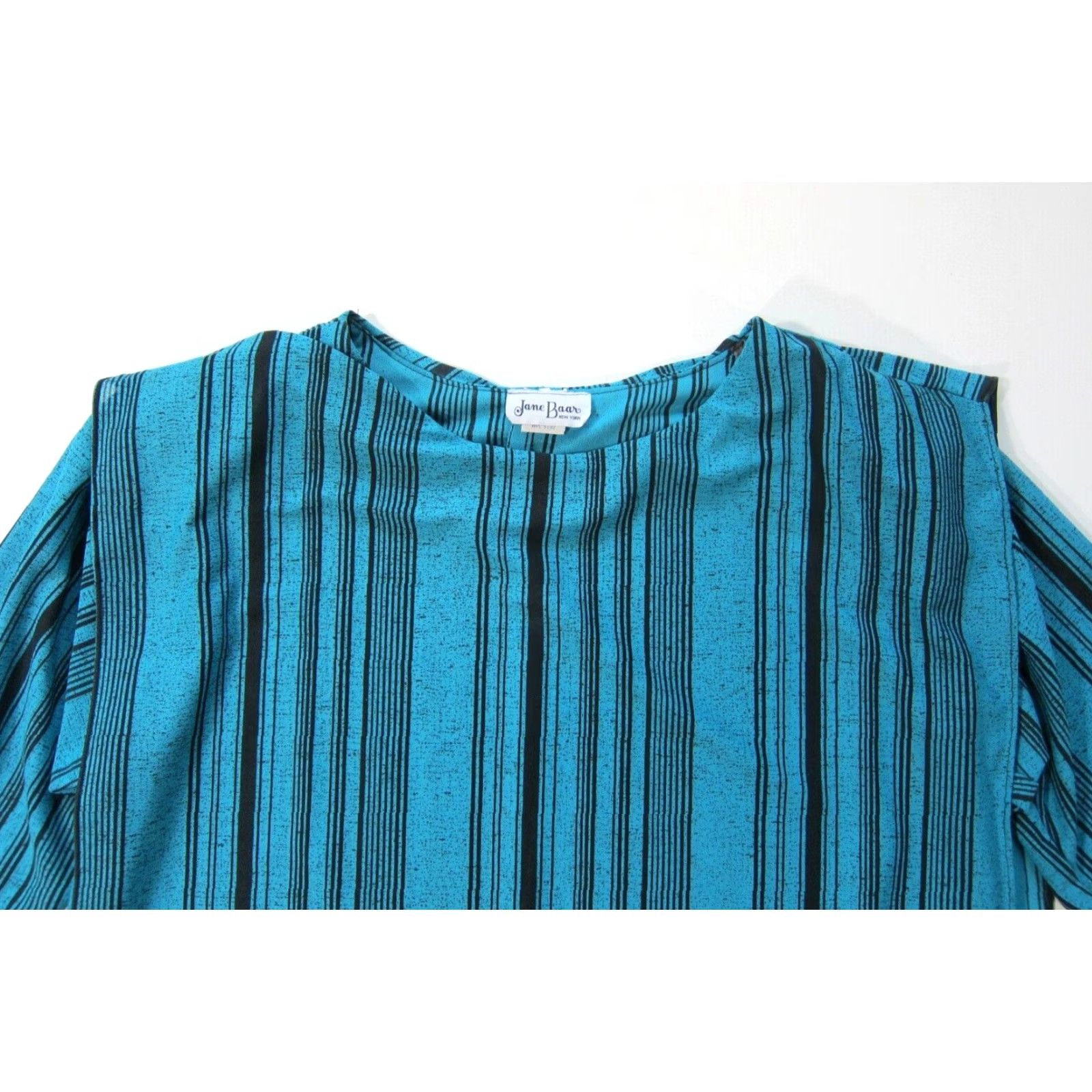 Vintage VINTAGE Jane Baar New York Blue Black Stripe 3/4 Sleeve Tunic Boxy Dress 12/L Size XL / US 12-14 / IT 48-50 - 7 Thumbnail