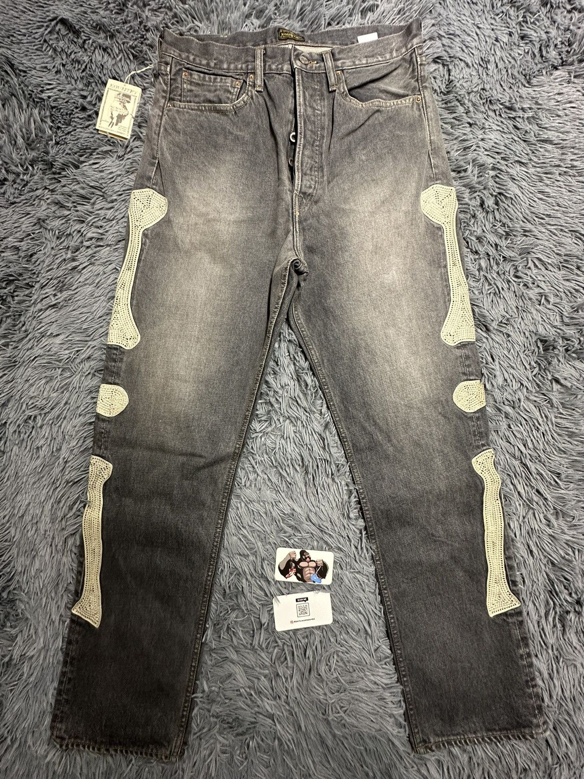 Kapital Kapital 12.5oz Mexican Tuxedo 5P Okagilly Bone Black Denim Size US 32 / EU 48 - 2 Thumbnail