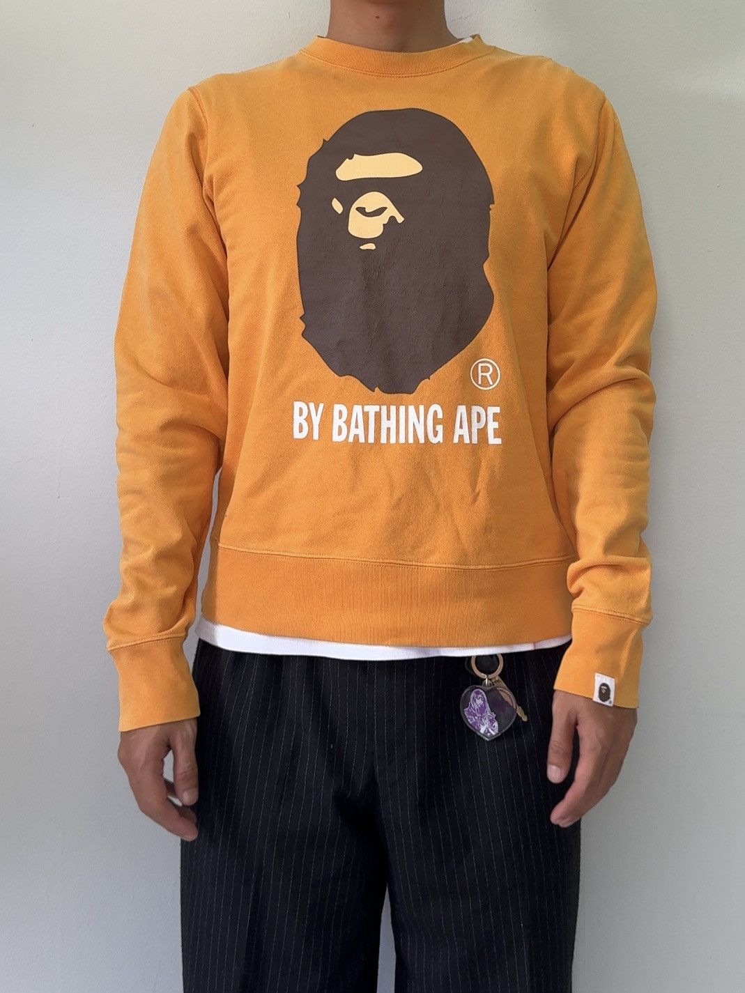 Bape A Bathing Ape BAPE Big Face Logo Orange 🍊 Size US M / EU 48-50 / 2 - 6 Thumbnail
