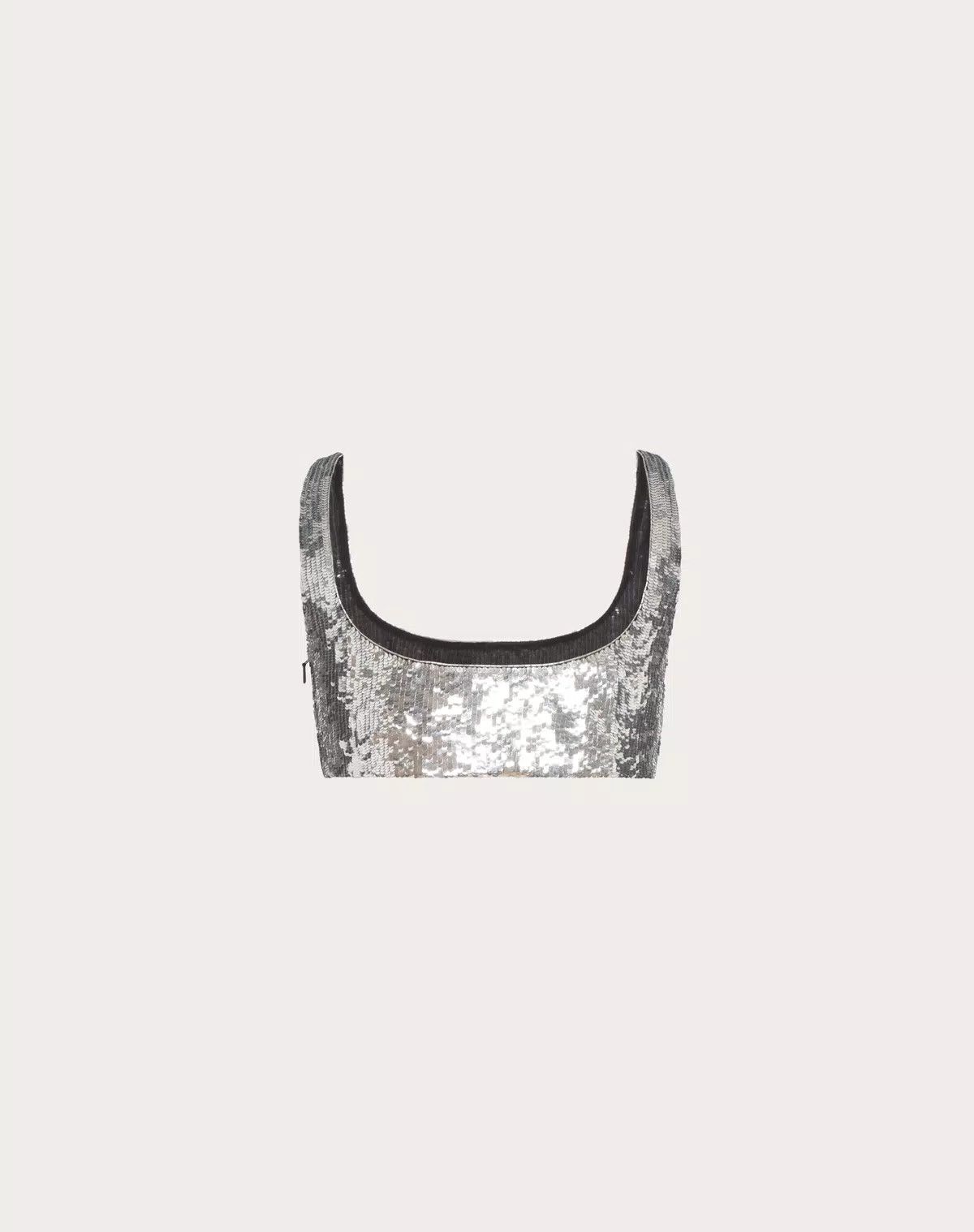 Valentino o1s1wg110625 Size: 40/Embroidered Organza Bralette in Silver Size ONE SIZE - 2 Thumbnail