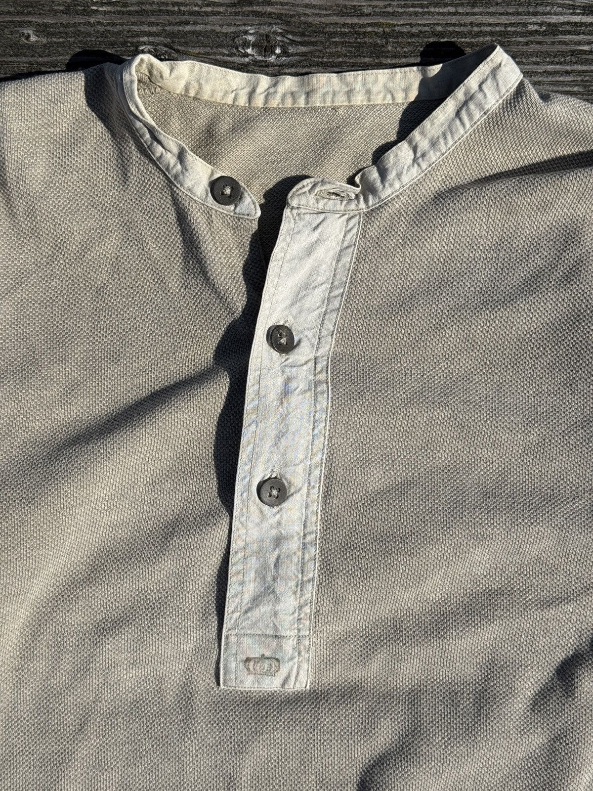 Vintage 1990s Military Henley Beige Size US M / EU 48-50 / 2 - 3 Thumbnail