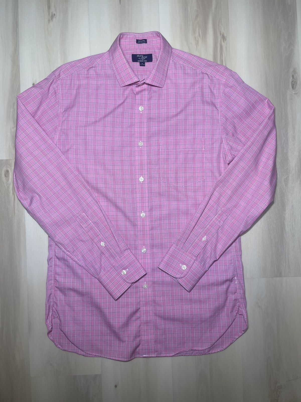 J.Crew JCREW Thompson Shirting 2 Ply Wrinkle Free Sz M 15-15.5 Pink Size US M / EU 48-50 / 2 - 1 Thumbnail