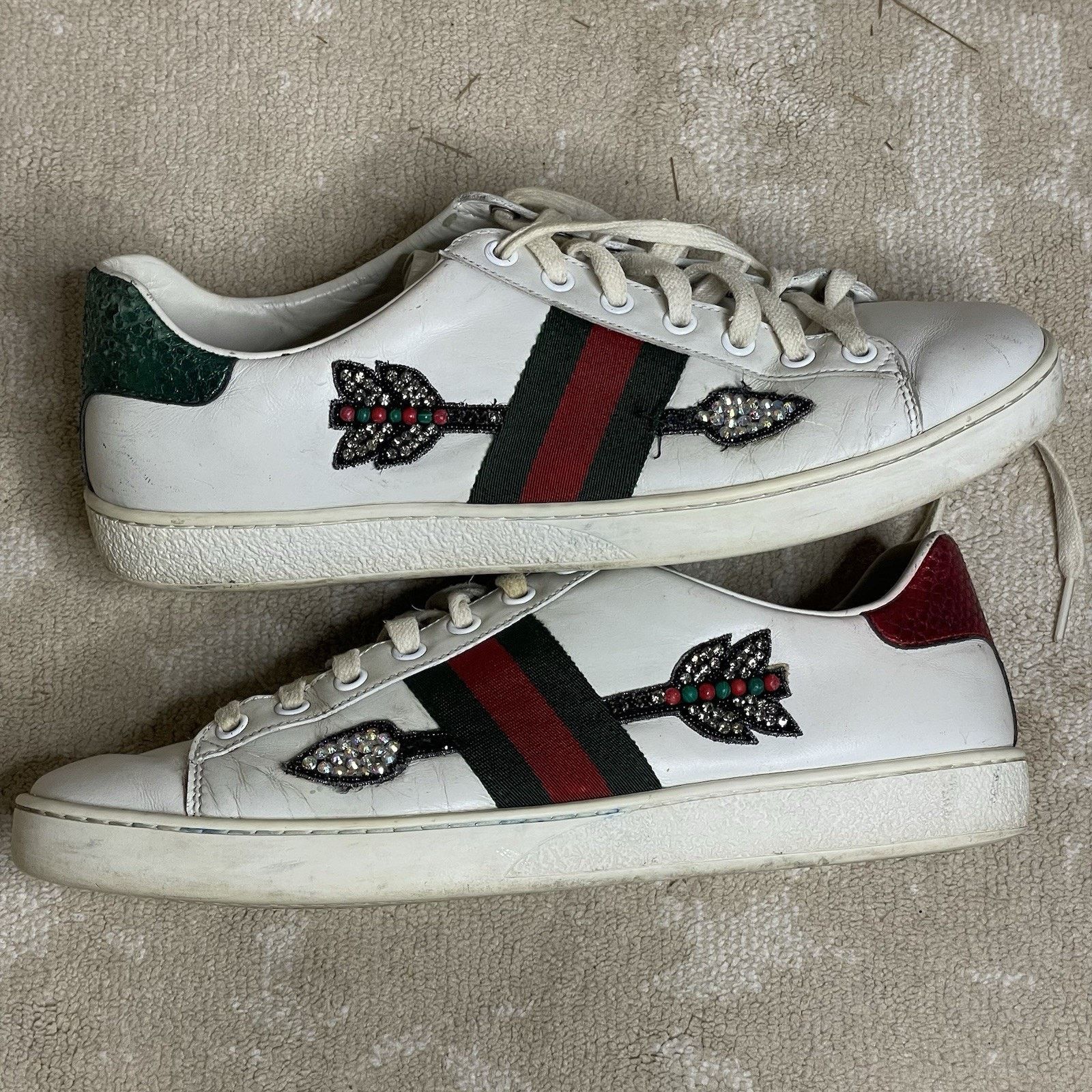 Gucci Gucci Ace Sneakers Low-Top Trainers shoes leather Arrow Size US 10 / IT 40 - 3 Thumbnail