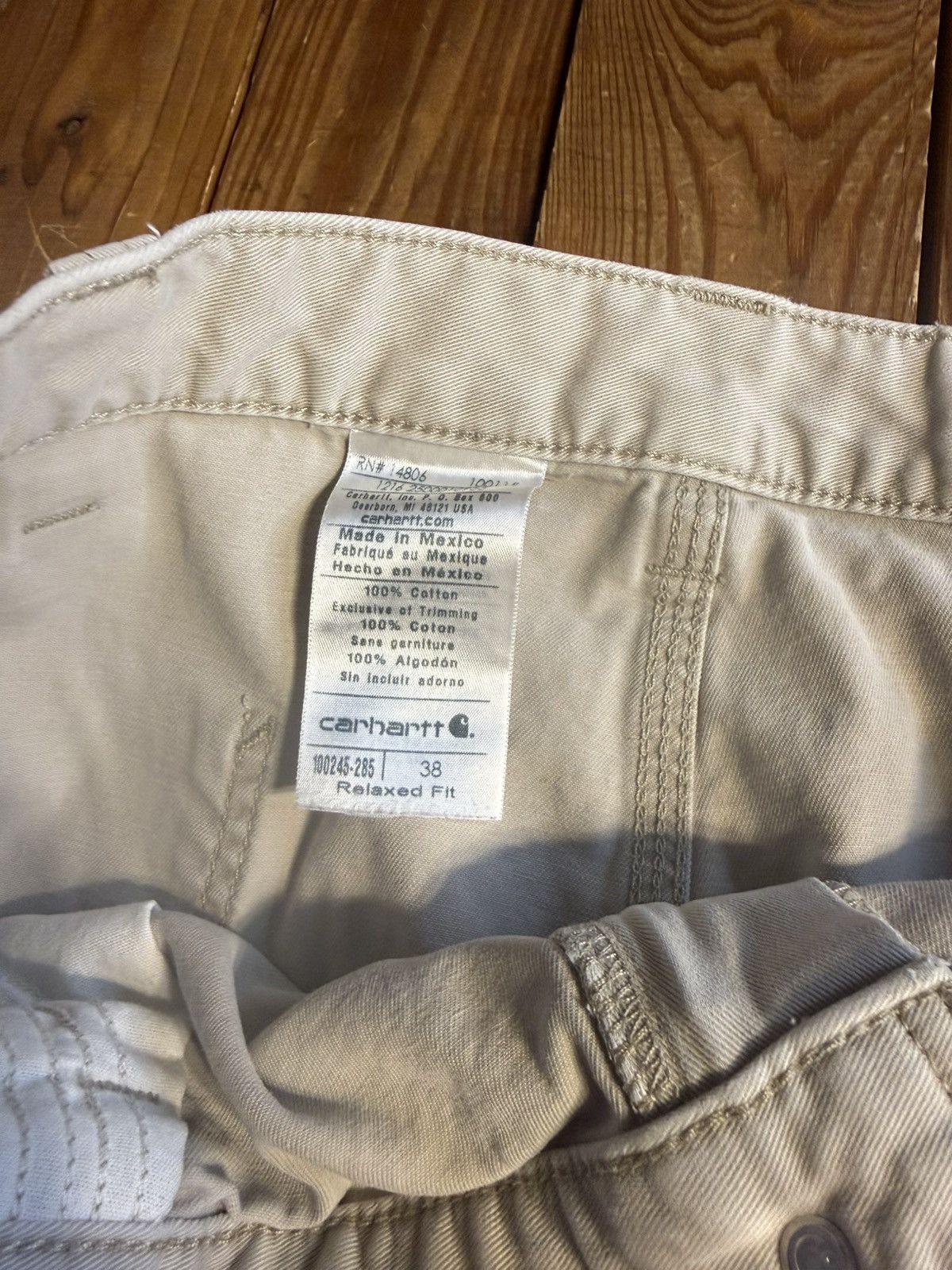 Carhartt Vintage Y2K Carhartt Tan Grey Work Shorts Size US 36 / EU 52 - 3 Thumbnail