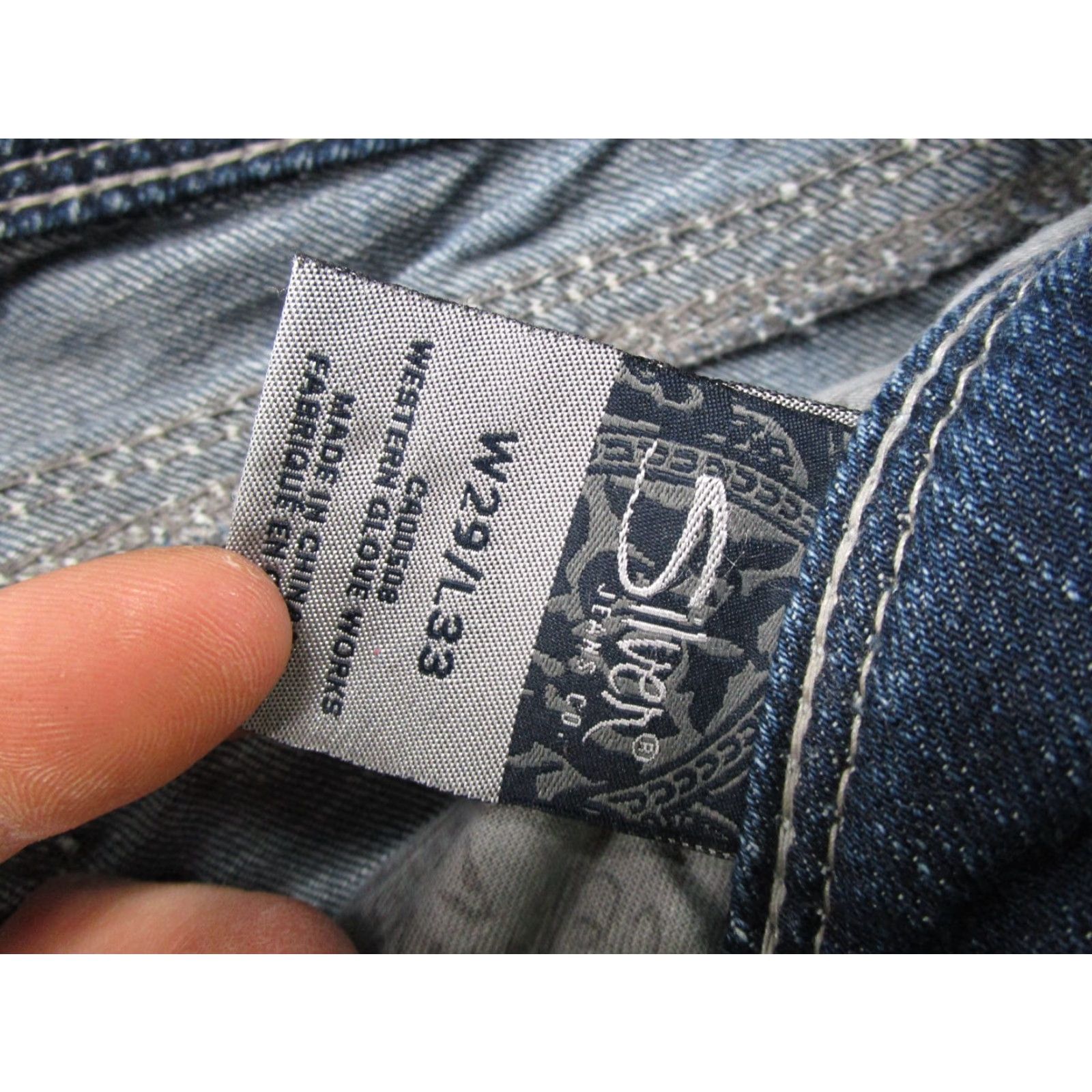 Silver Jeans Co. VINTAGE Sulver Jeans Co Suki Selvedge Denim Jeans Womens Tag Size 29x33 Boot READ Size 29" - 6 Thumbnail