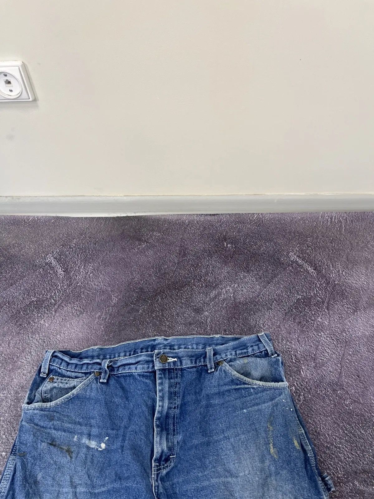 Dickies × Vintage Vintage Dickies Y2K Painted Blue Denim Work Hype Baggy Jeans Size US 36 / EU 52 - 11 Thumbnail