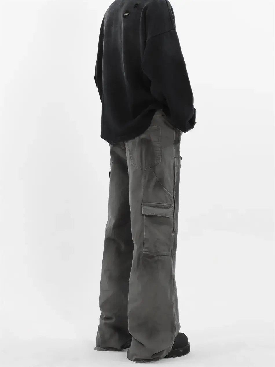 Japanese Brand Retro distressed dirty washed zippered jeans Size US 32 / EU 48 - 3 Thumbnail