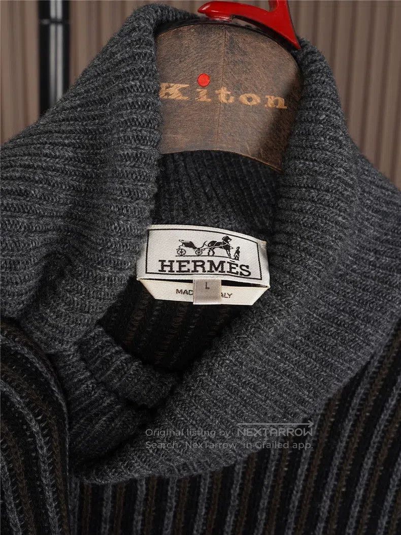 Hermes Hermes High Neck Thick Cashmere Sweater Size US L / EU 52-54 / 3 - 8 Thumbnail
