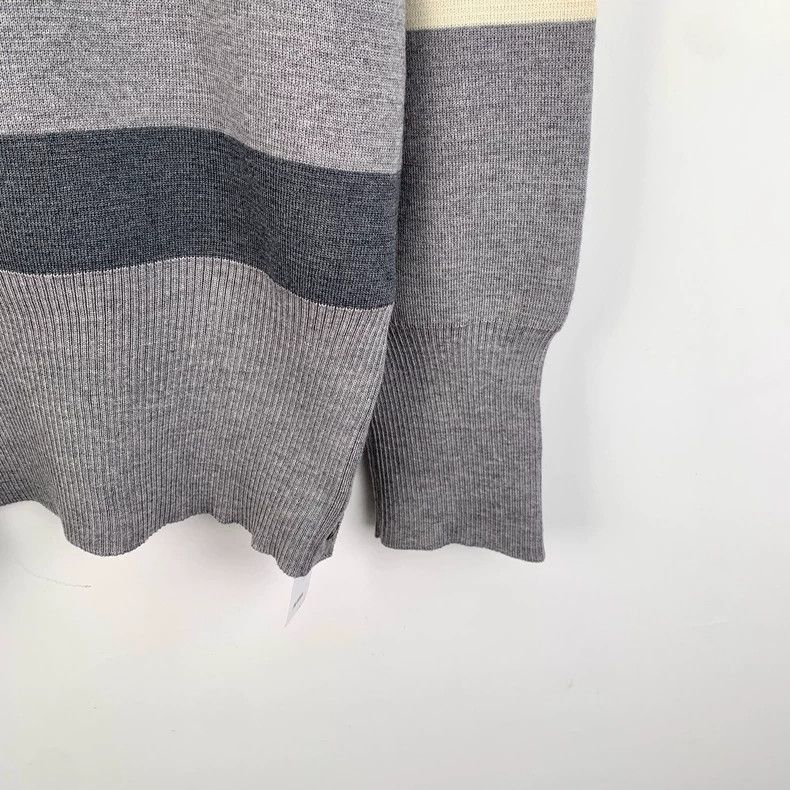 Thom Browne Thom Browne size4 Round collar long sleeve knit sweater Size US XL / EU 56 / 4 - 5 Thumbnail