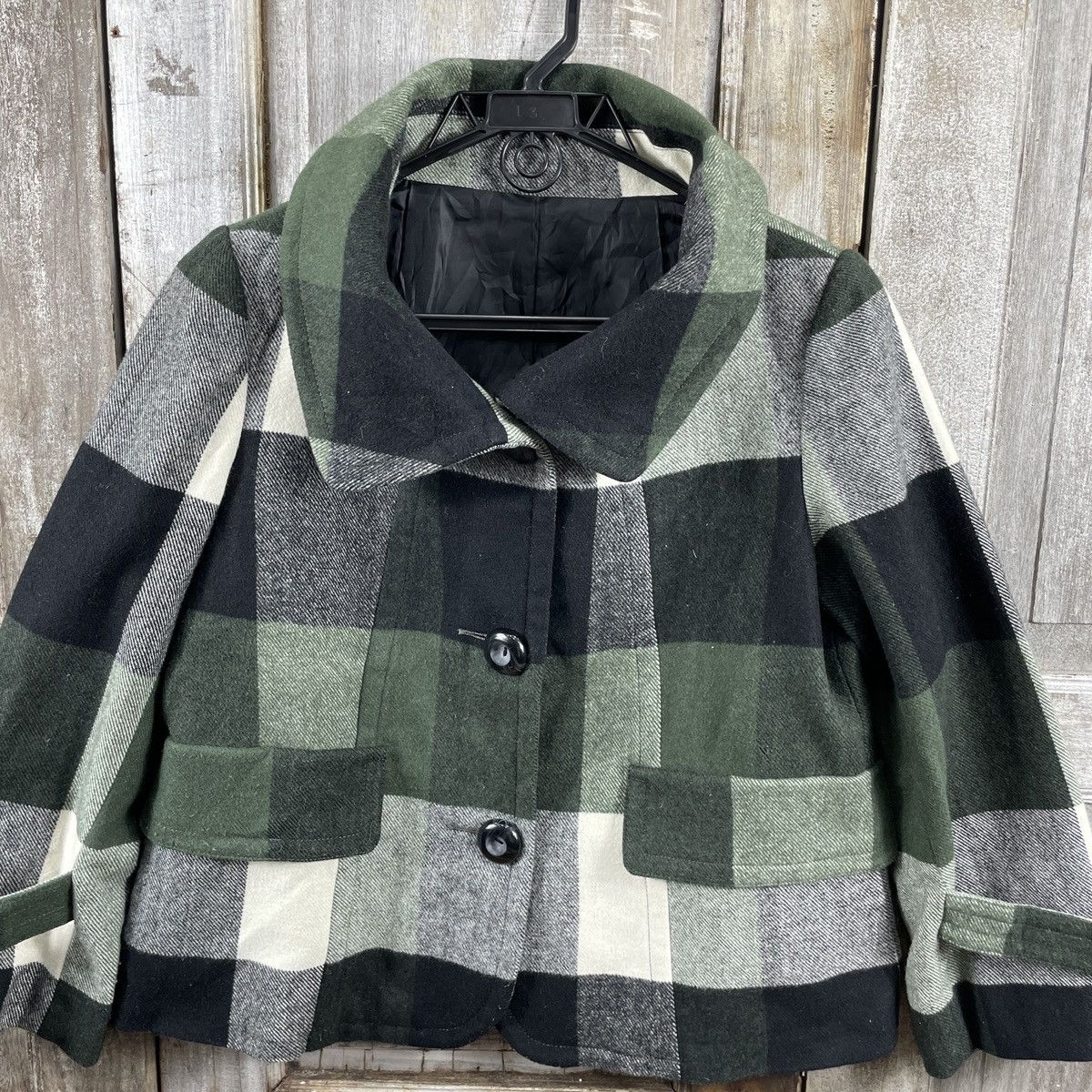 Flannel × Japanese Brand × Vintage Vintage Rea's Croped Flannel Wool Jackets Size M / US 6-8 / IT 42-44 - 3 Thumbnail