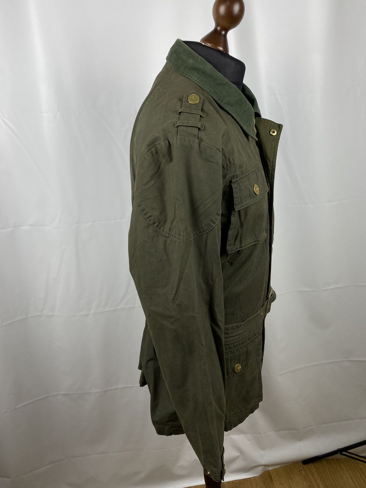 Designer Rivington Denim NYC Waxed Cotton Jacket Belted XL Size US XL / EU 56 / 4 - 4 Thumbnail