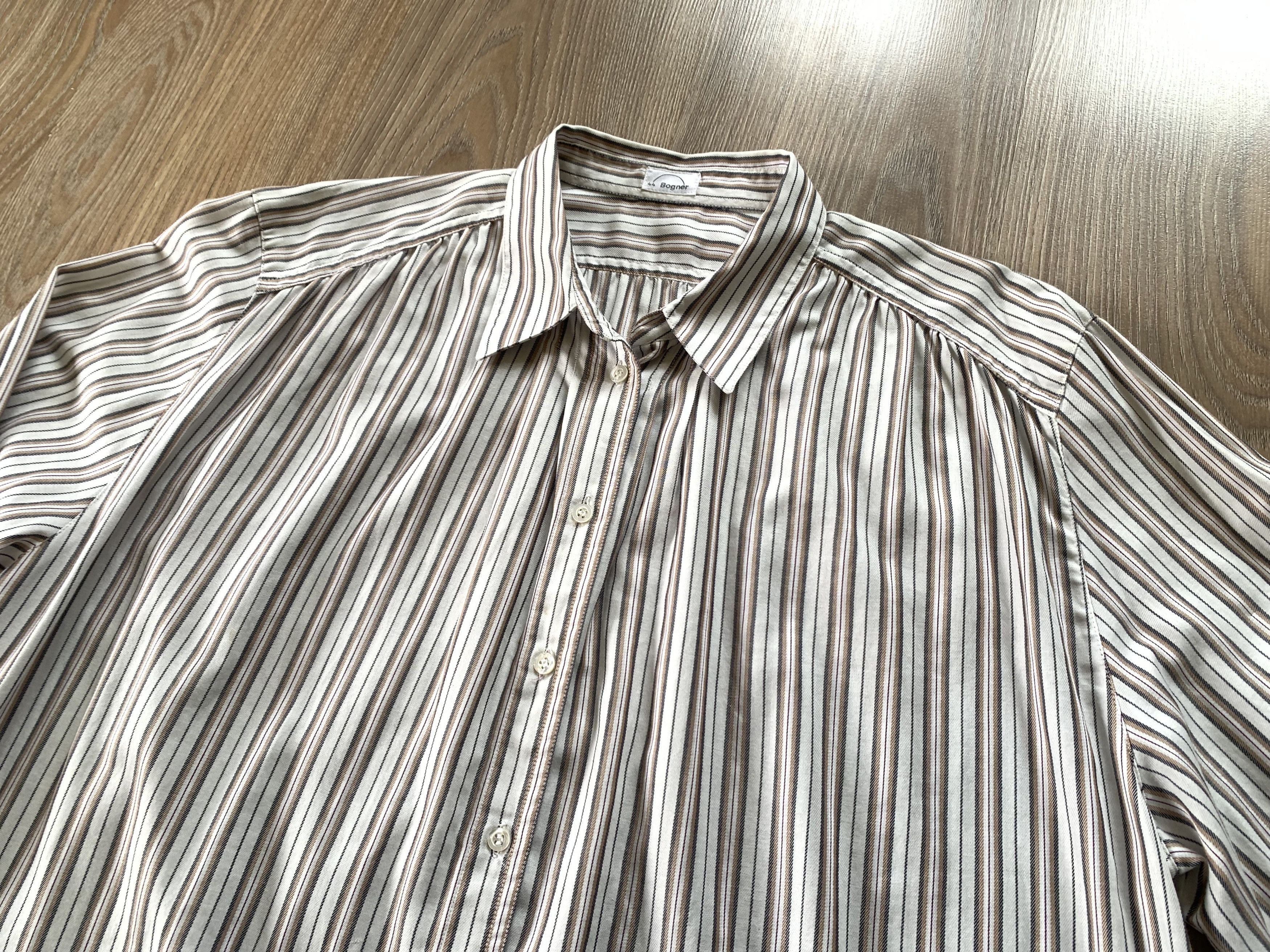 Bogner Bogner Vintage Womens Stripe Dress Shirt Size M / US 6-8 / IT 42-44 - 4 Thumbnail