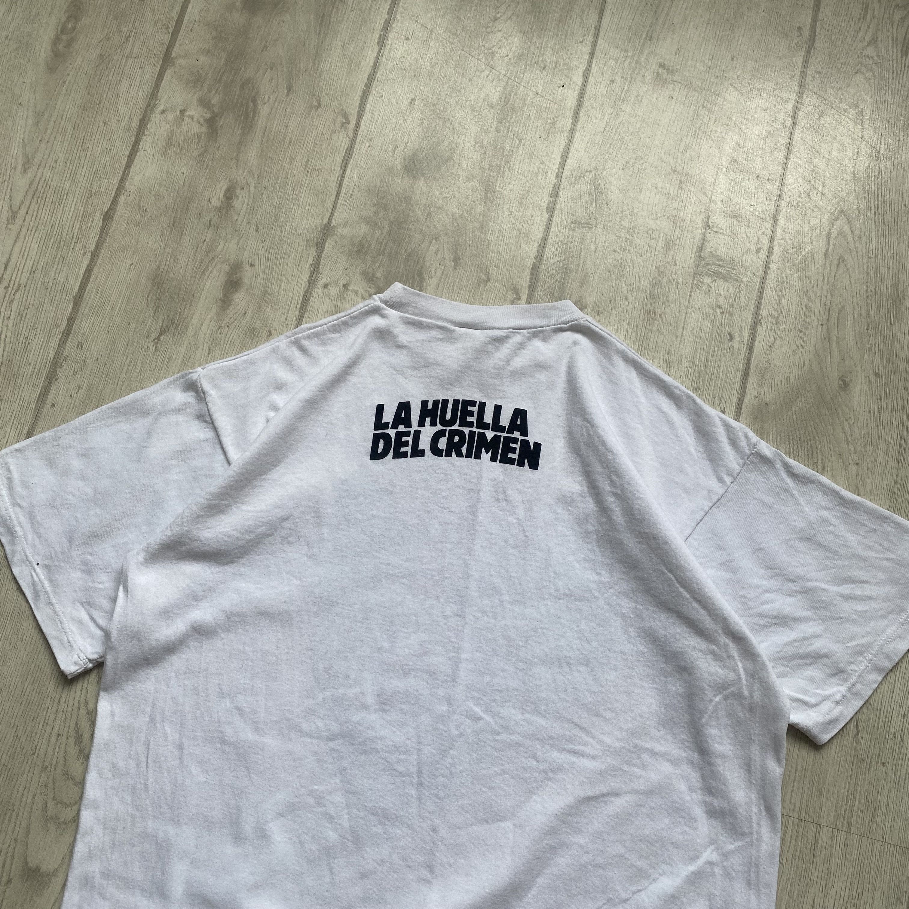 Fruit Of The Loom Vintage 80s Criminal Serial La Huella Del Crimen Tee TV show Size US M / EU 48-50 / 2 - 10 Thumbnail