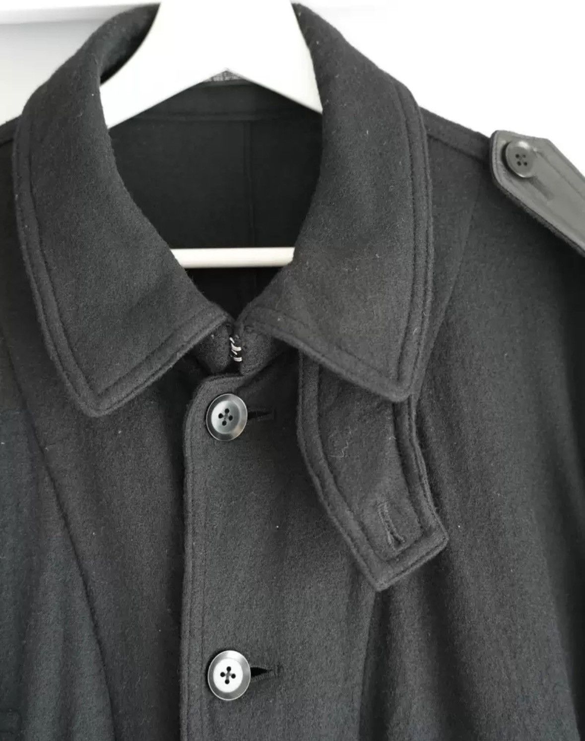 Yohji Yamamoto Yohji Yamamoto 12aw Leather Sleeve Belt Coat Size US L / EU 52-54 / 3 - 4 Thumbnail