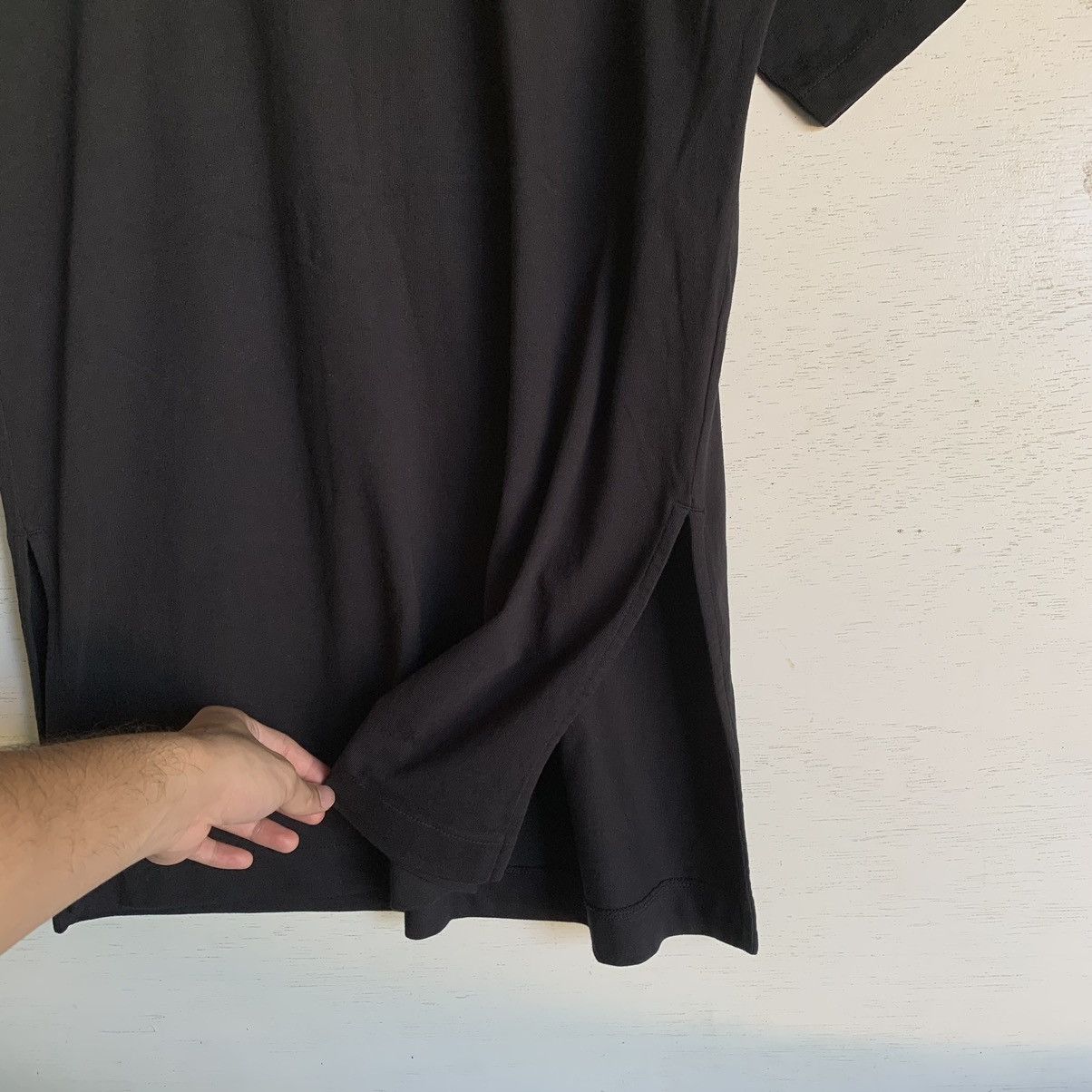 Japanese Brand × Uniqlo × Vintage Uniqlo Relaxed Slit Long Half Sleeve T- Shirt Women Blank Size M / US 6-8 / IT 42-44 - 10 Thumbnail