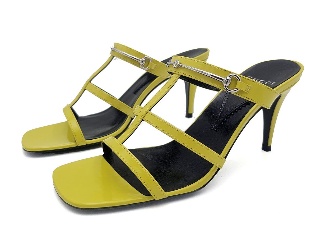 Gucci Gucci Yellow Leather Sandal Mules Womens Size 37 Size US 7 / IT 37 - 3 Thumbnail