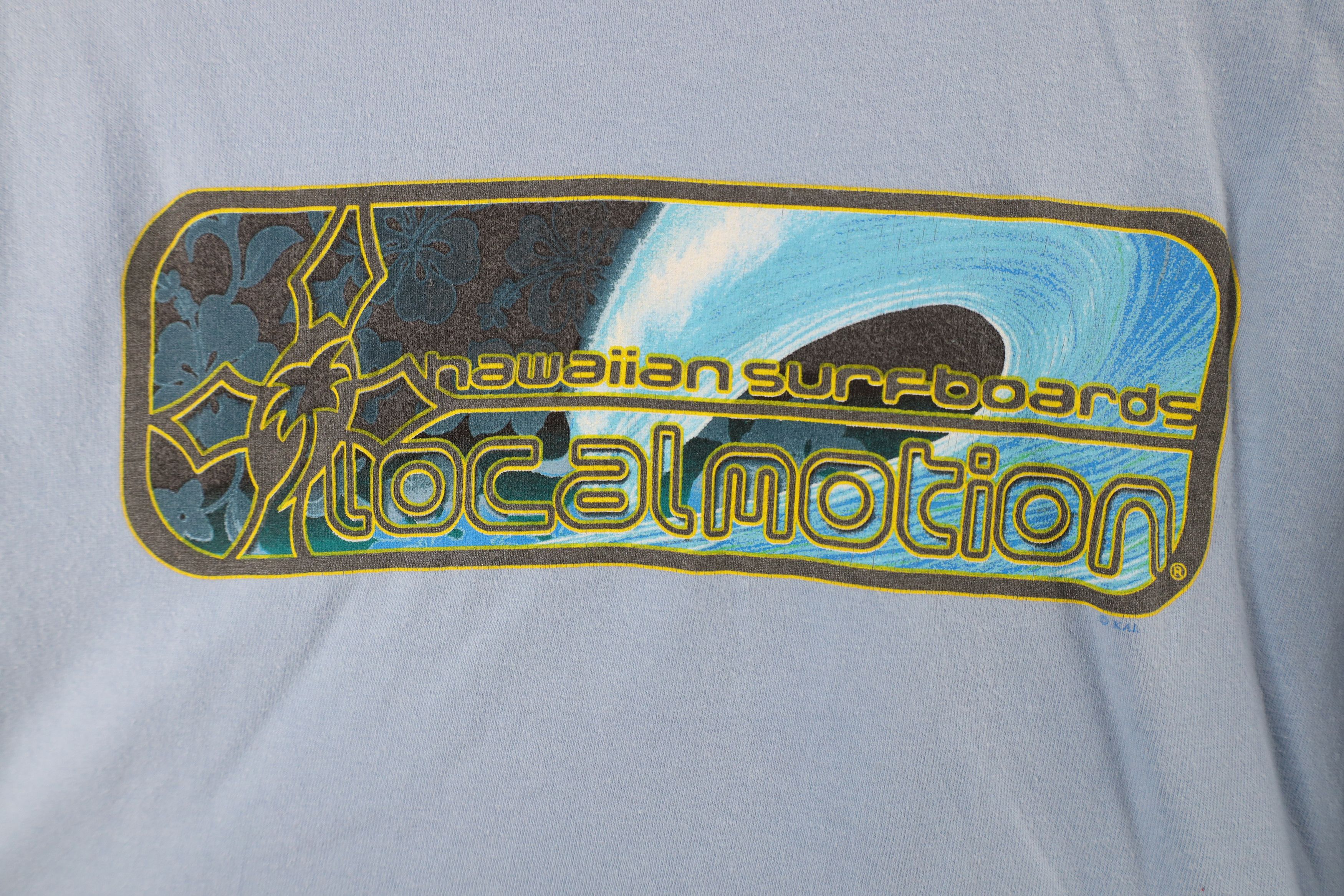 Vintage Vintage 90s Motion Hawaiian Surfboards Surfing T-Shirt Blue Size US XL / EU 56 / 4 - 10 Thumbnail