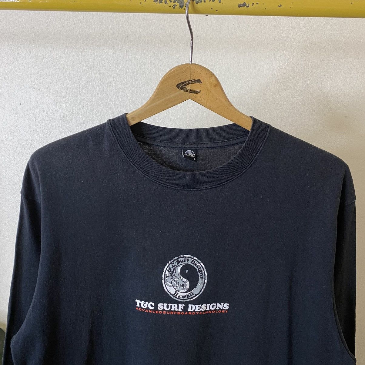 Vintage Vintage Y2K T&C Surf Design Dragon Graphic Stussy Style LS T Size US L / EU 52-54 / 3 - 9 Thumbnail