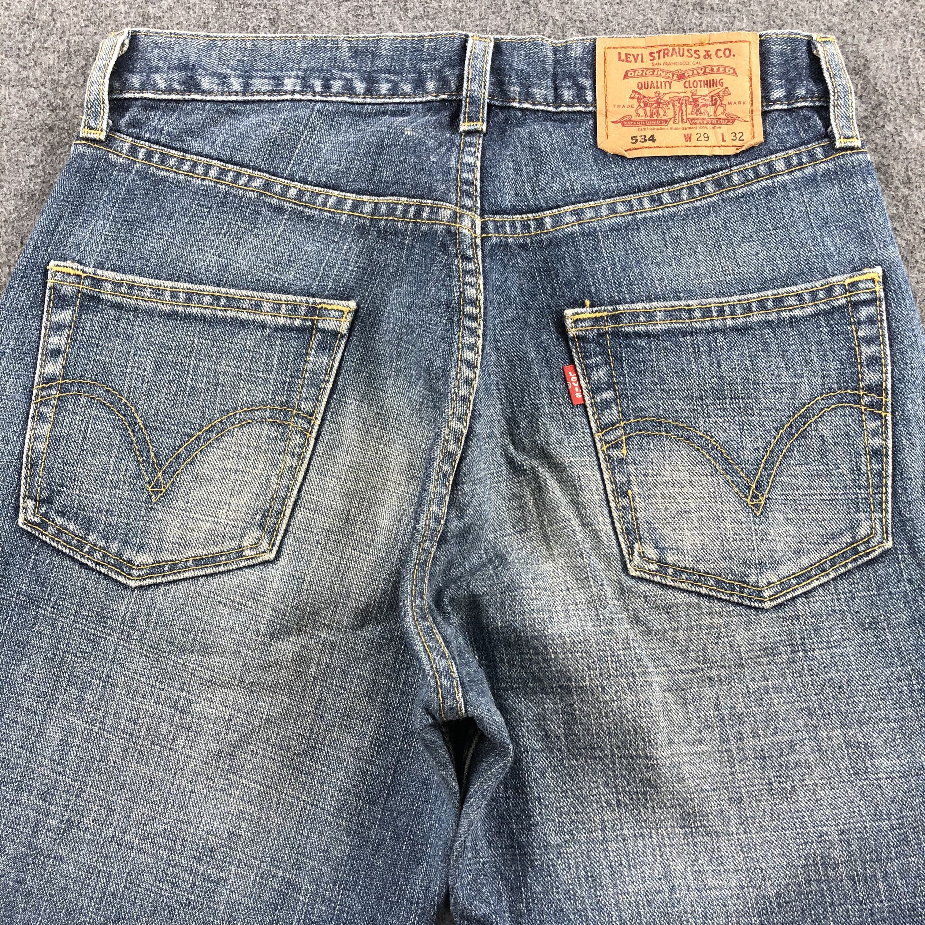 Levi's Vintage 90s Blue Wash Levis 534 Jeans-J1799 Size US 30 / EU 46 - 4 Thumbnail