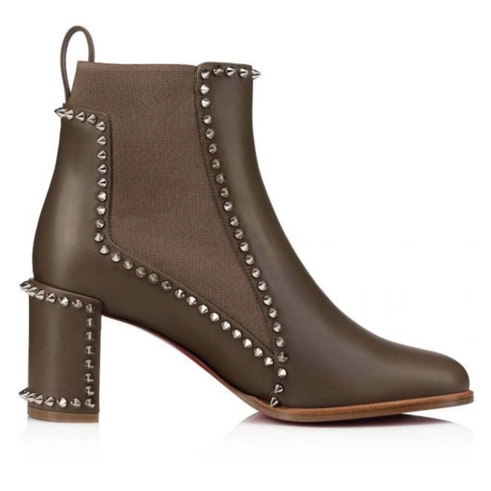 Christian Louboutin Christian Louboutin Out Line Spike 70 Silex Grey Leather Size US 6.5 / IT 36.5 - 3 Thumbnail