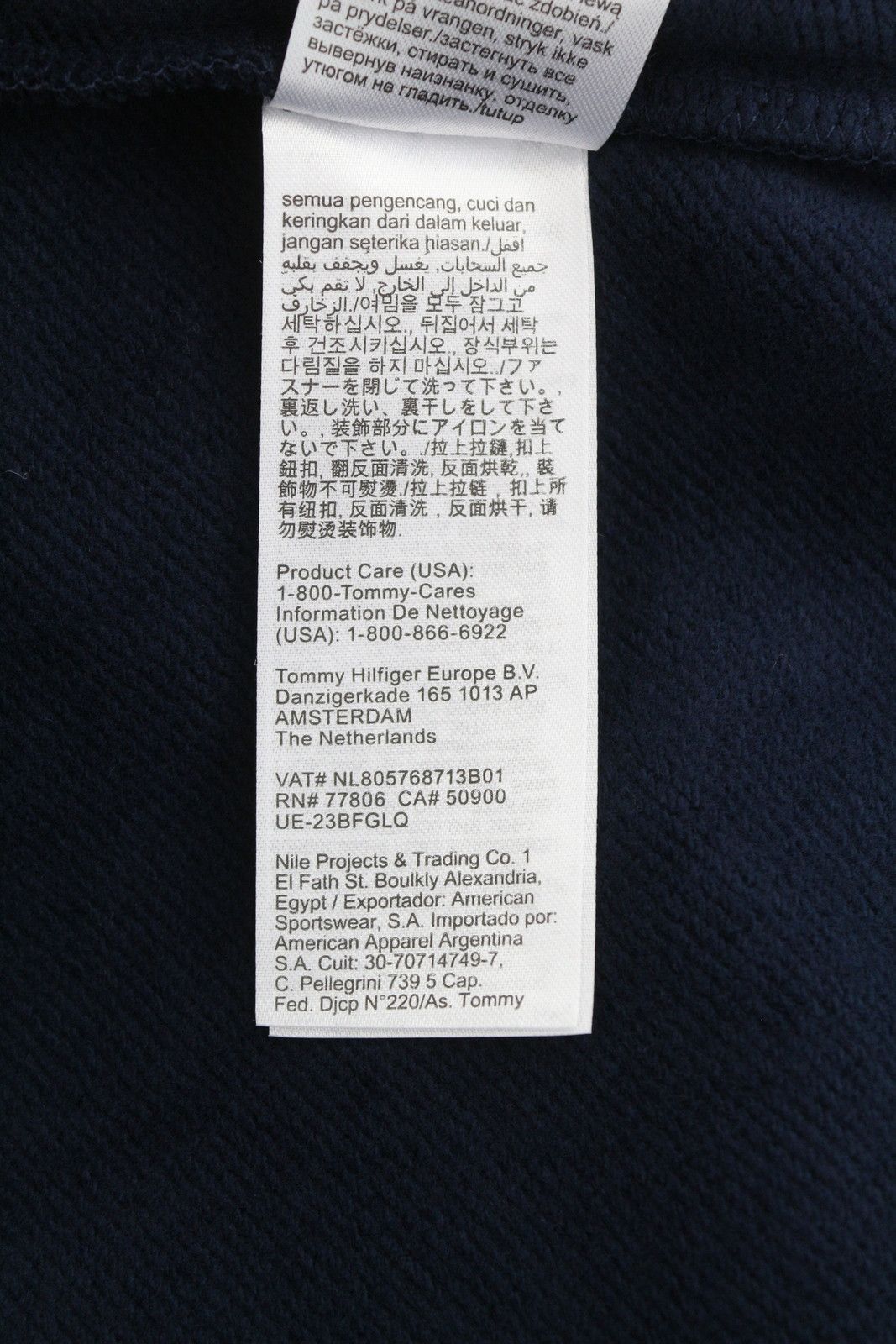 Tommy Hilfiger L Dark Blue Bomber Neck Zip Sweatshirt 87396 Size US L / EU 52-54 / 3 - 9 Thumbnail