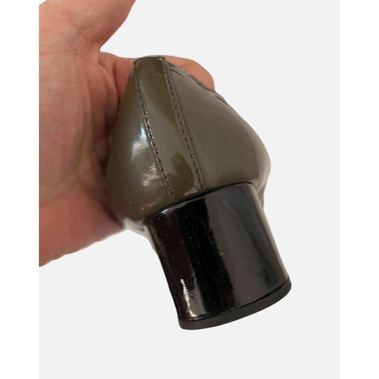 Prada PRADA size EU37 olive patent leather shoes with bow in very Size US 7 / IT 37 - 6 Thumbnail