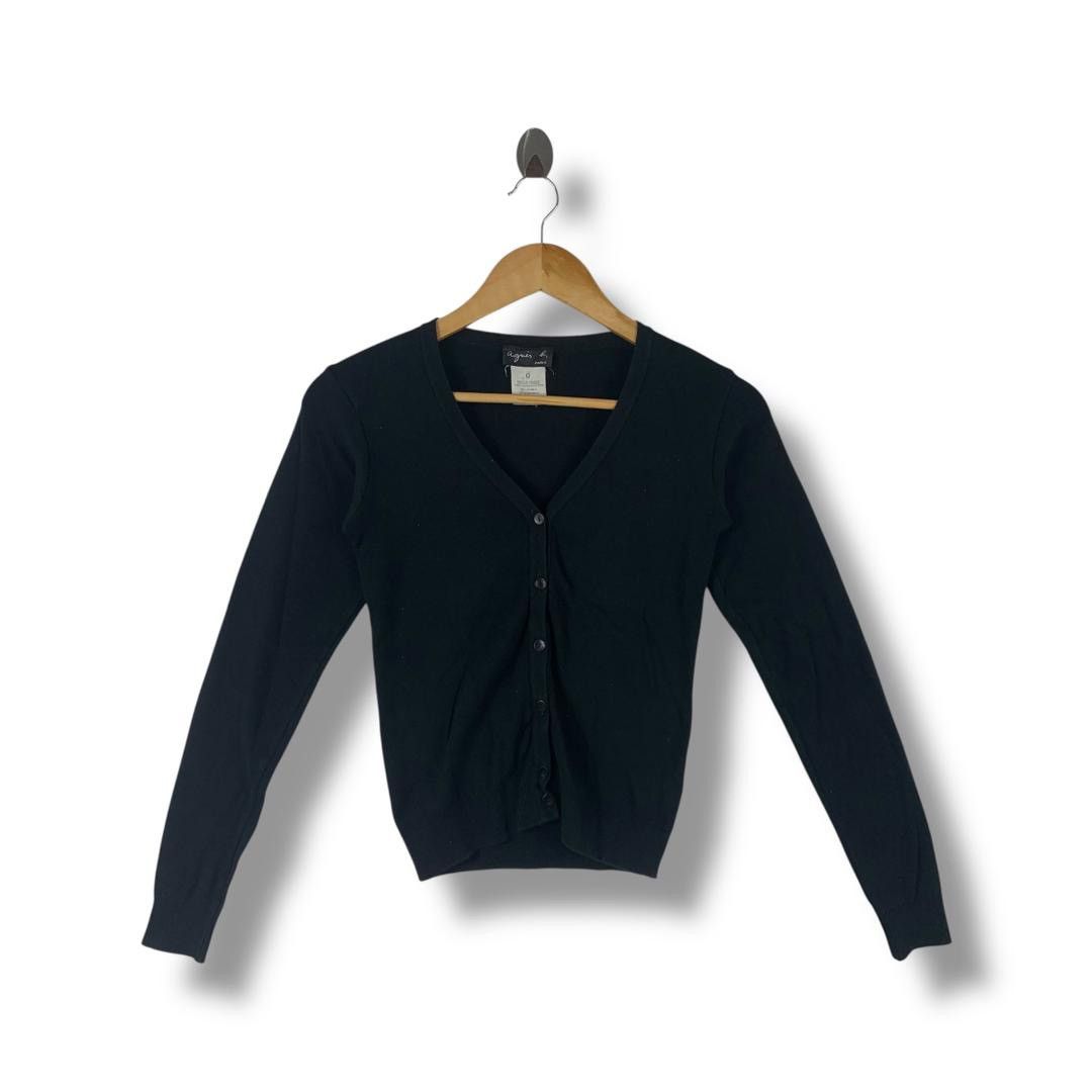 Designer × agnes b. AGNES B Paris cardigan black colour Size XXS / US 00 / IT 34 - 1 Thumbnail