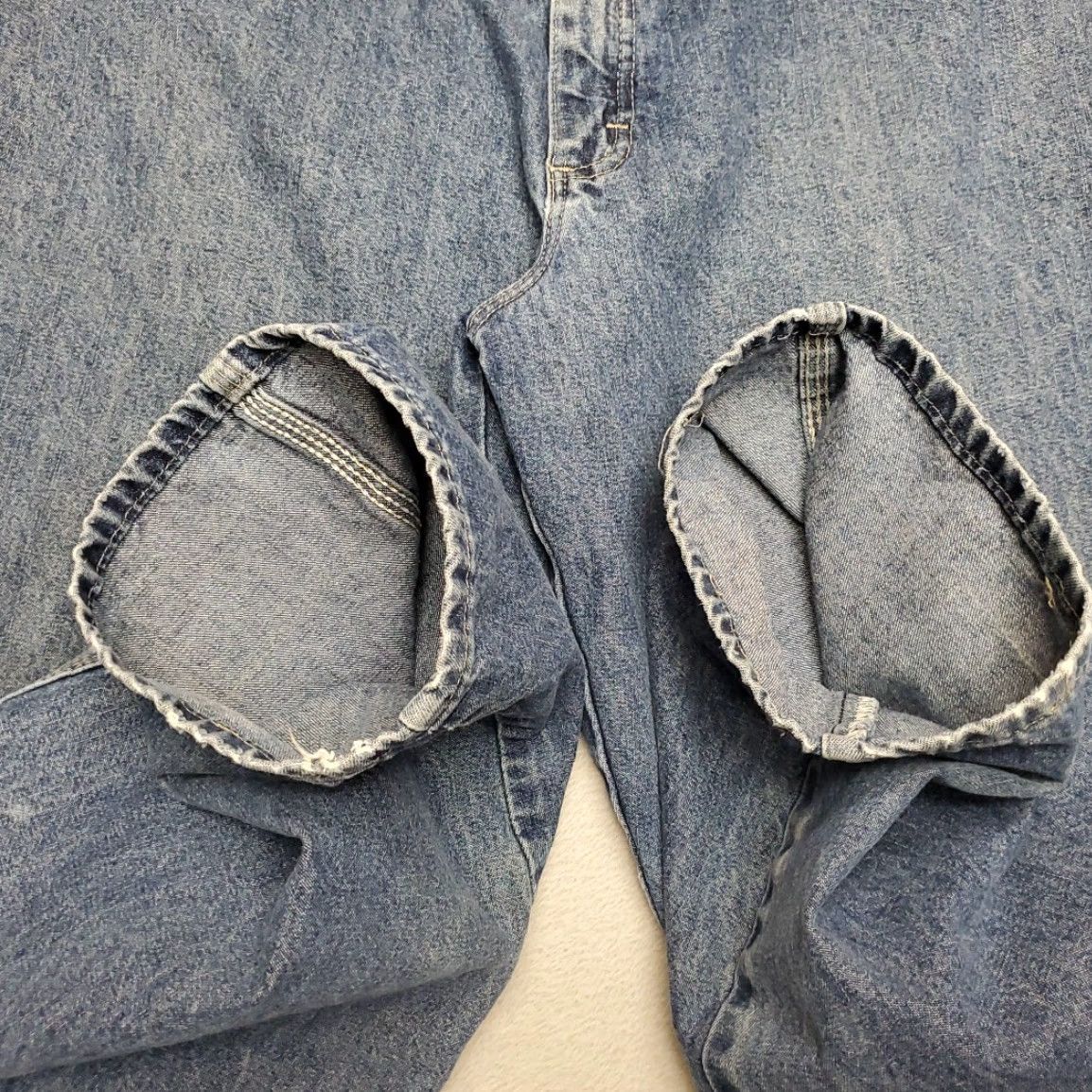 Wrangler VINTAGE Wrangler Jeans Mens 36x30 Blue Denim Carpenter Cargo Relaxed Baggy Retro Pants Size US 36 / EU 52 - 4 Thumbnail