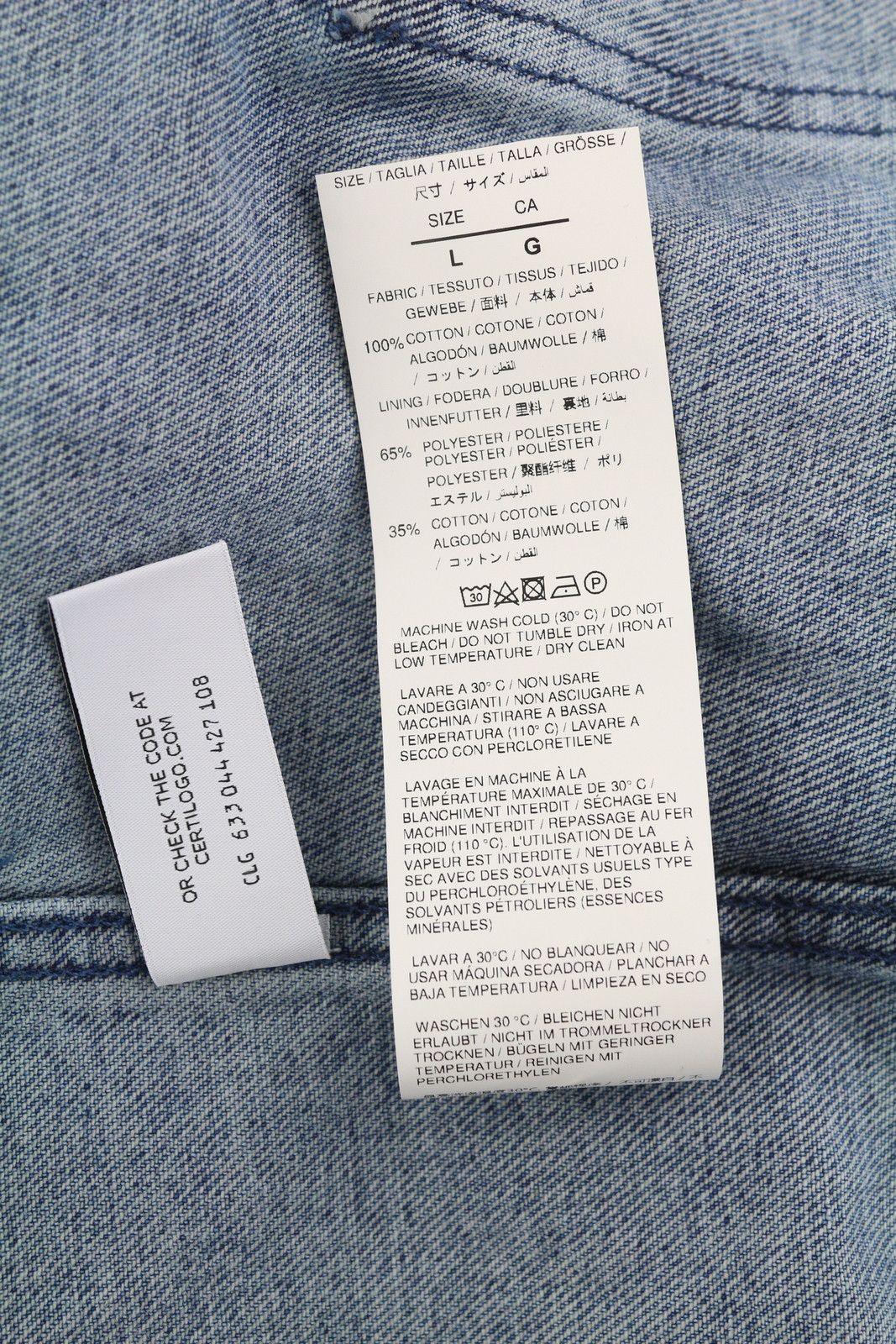 Ambush Design L Denim Blue Faded Patch Pockets Oversized 86580 Size US L / EU 52-54 / 3 - 7 Thumbnail